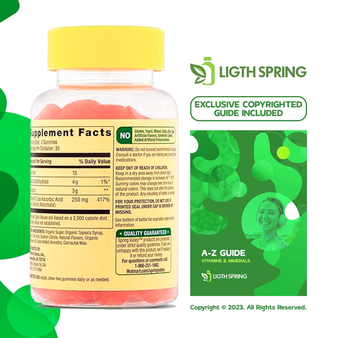 LightSpring Vegetarian Vitamin C Gummies 70 Count