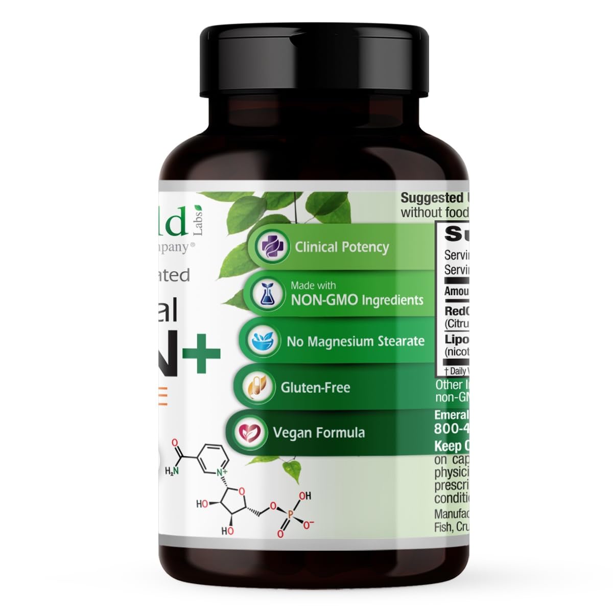 Emerald Labs NMN Liposomal 250 + RedOrange Complex Capsules 30 Count