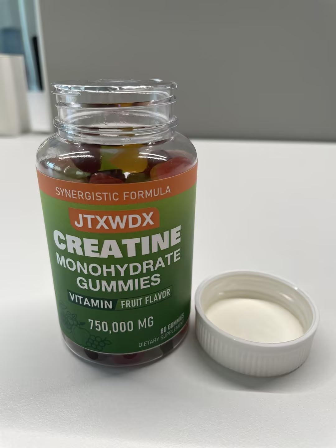JTXWDX Creatine Monohydrate Gummies for Men Dietary Supplements 80 Count