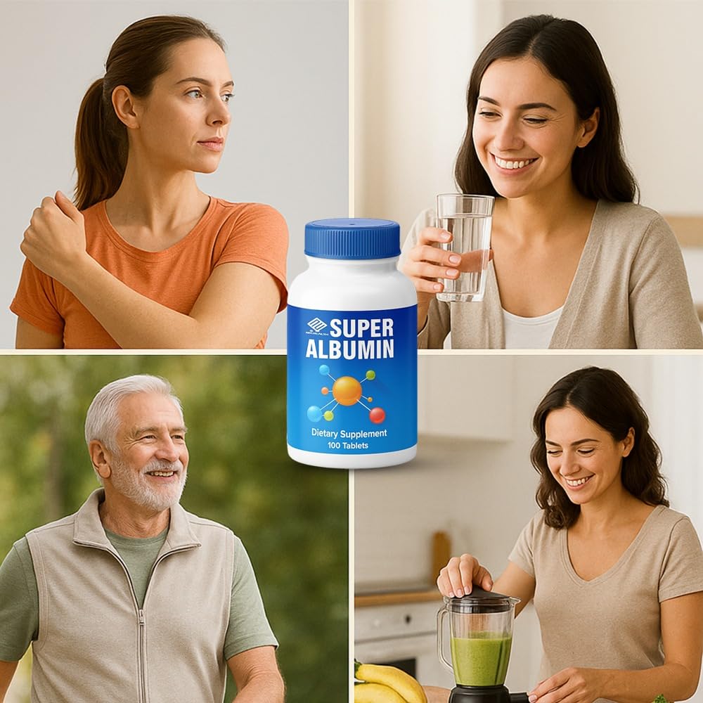 NCB NCB TECHNOLOGY Super Albumin – Hydrolyzed Protein & Amino Acids Supplement Tablets, 100 Count