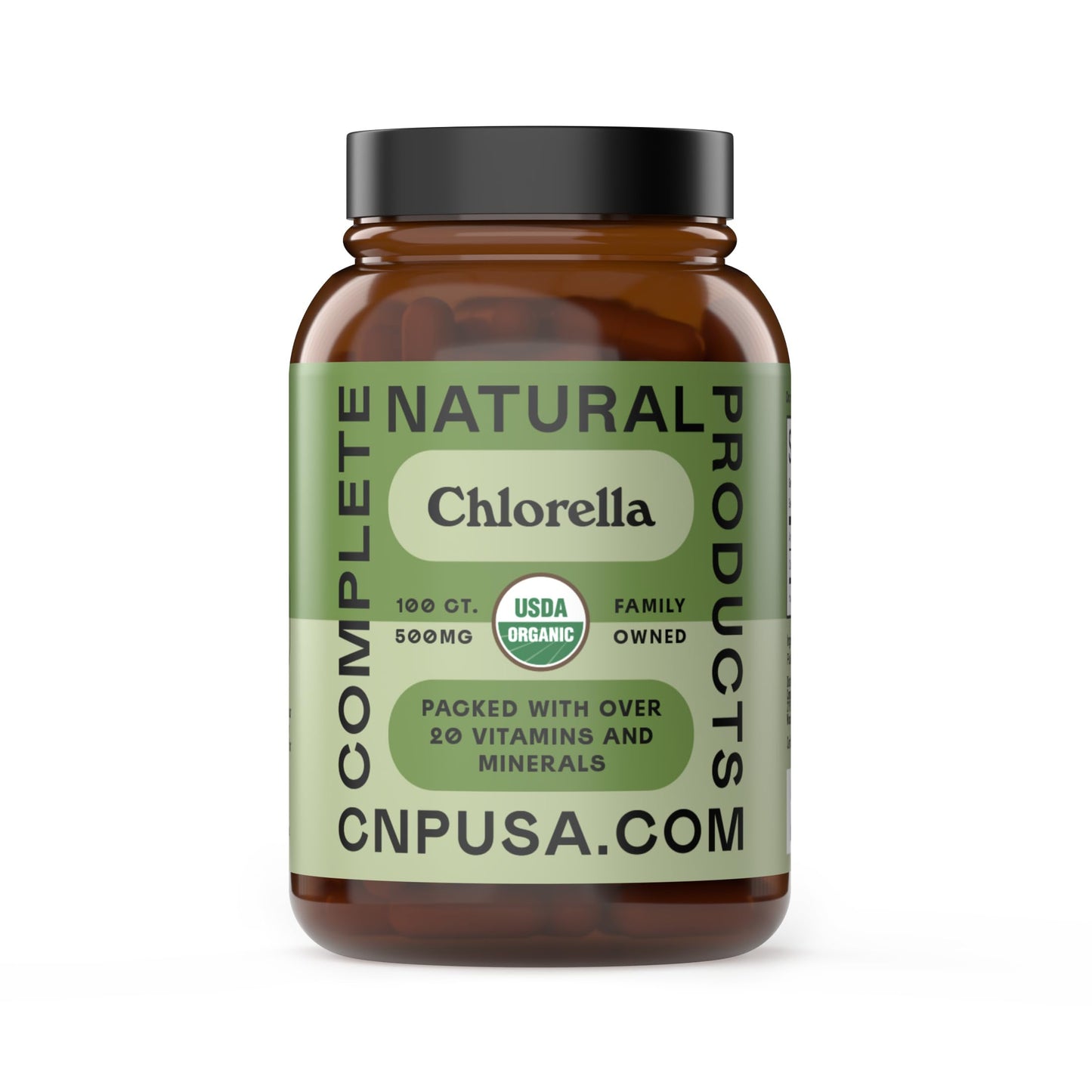 Complete Natural Products Organic Chlorella Capsules, 500mg, 100 Count