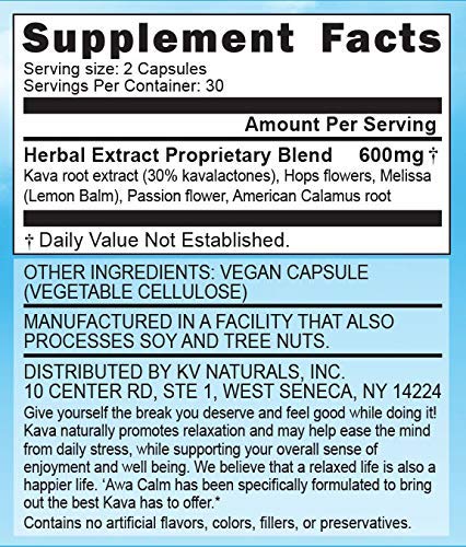 KavaDotCom Awa Calm 60 Capsules