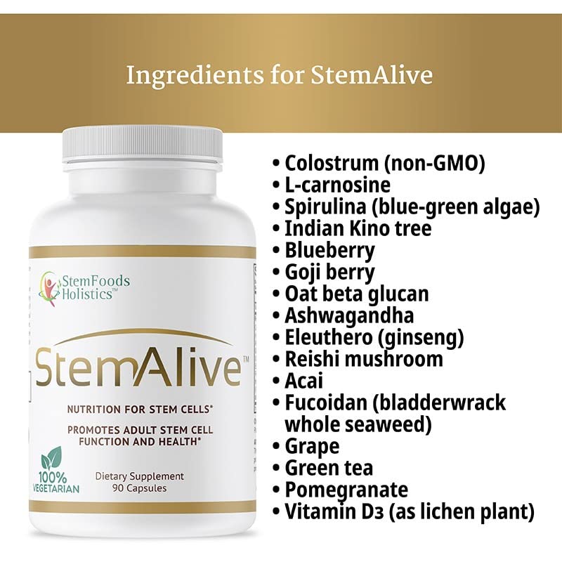 StemAlive Stem Cell Nutrition, Function and Health Capsules 90
