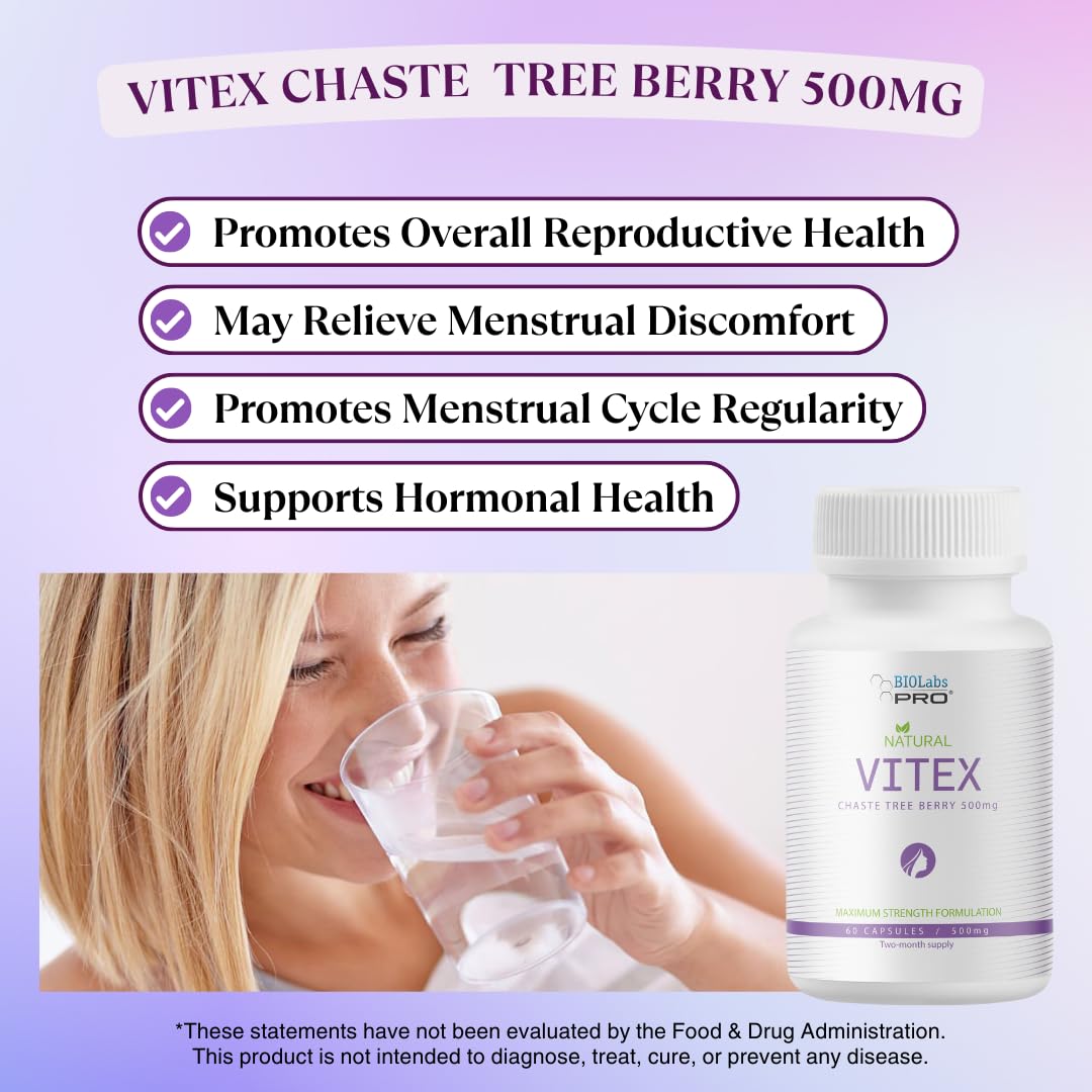 BIOLABS PRO Vitex Chasteberry Supplement Capsule 60 Count