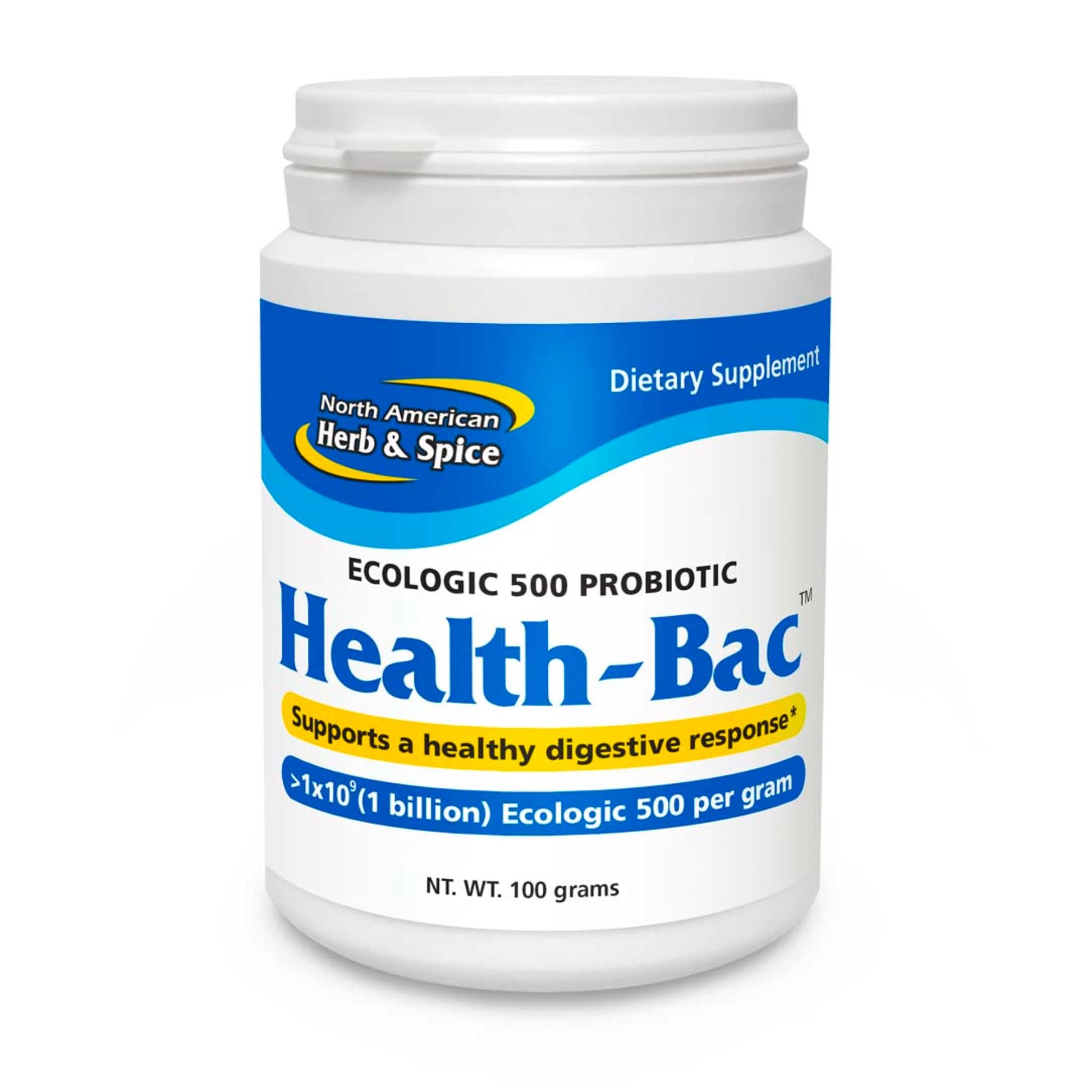 North American Herb & Spice Health-Bac Ecologic 500 Probiotic Powder, 33 Servings