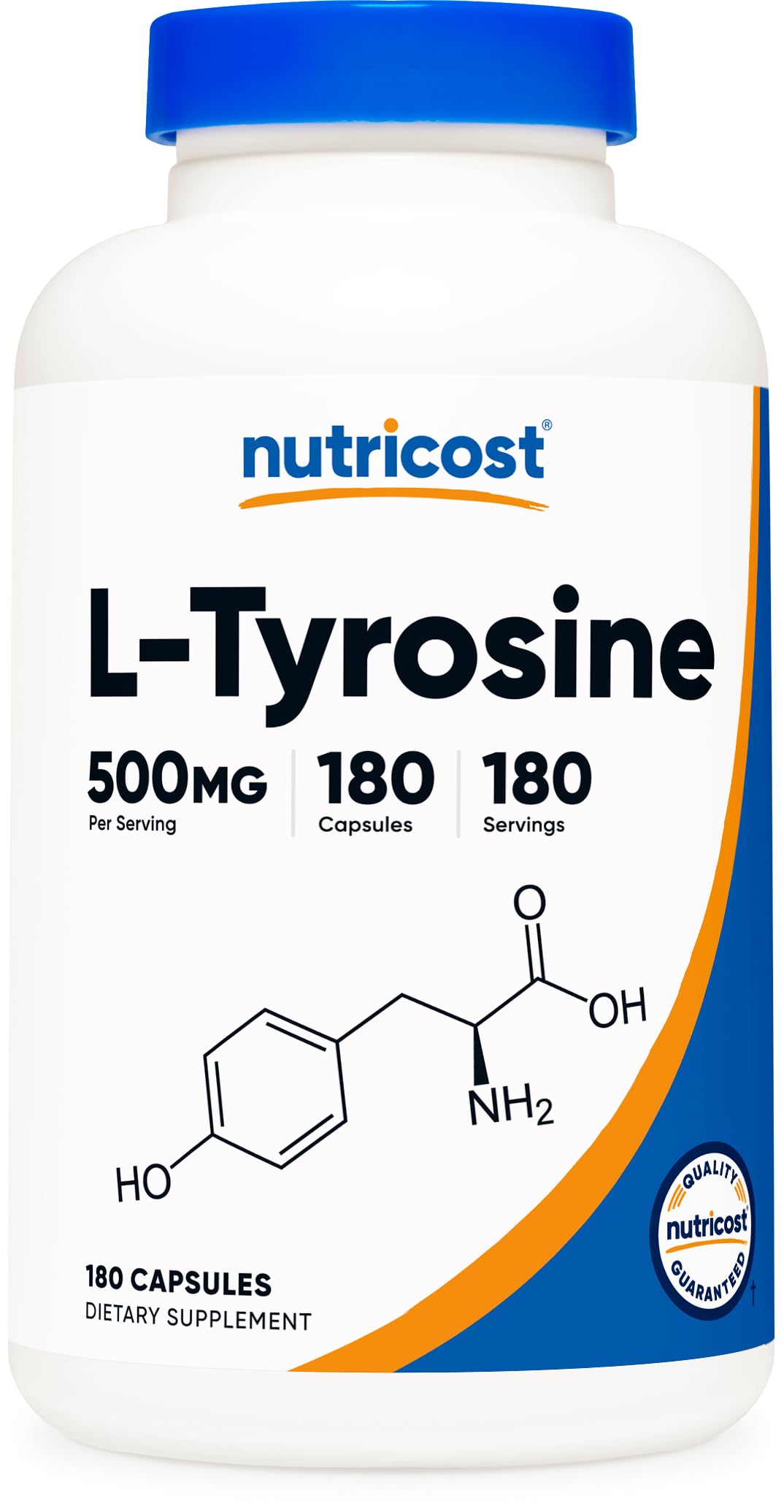 Nutricost L-Tyrosine 500mg Capsules, 180 Count