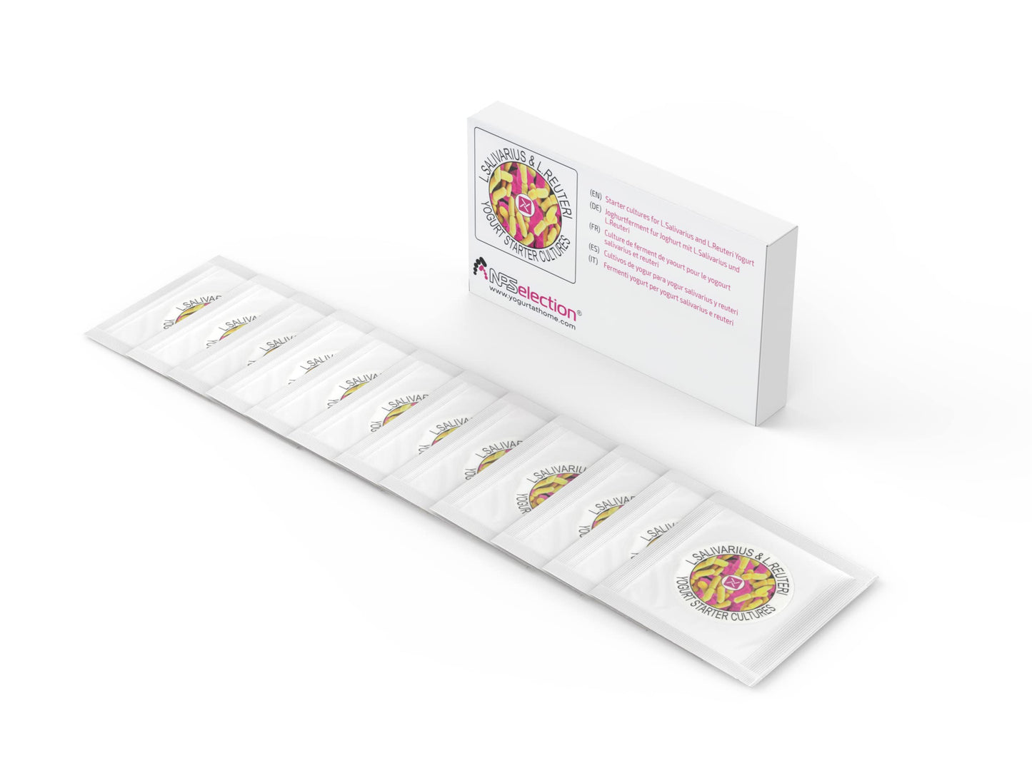 NPSelection Starter Cultures for L.Salivarius and L. Reuteri Homemade Yogurt, Powder, 0.04 (Pack of 12 sachets)