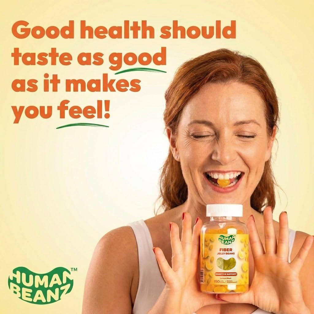 Human Beanz Fiber Jelly Bean Gummies for Adults, 150 Gummies