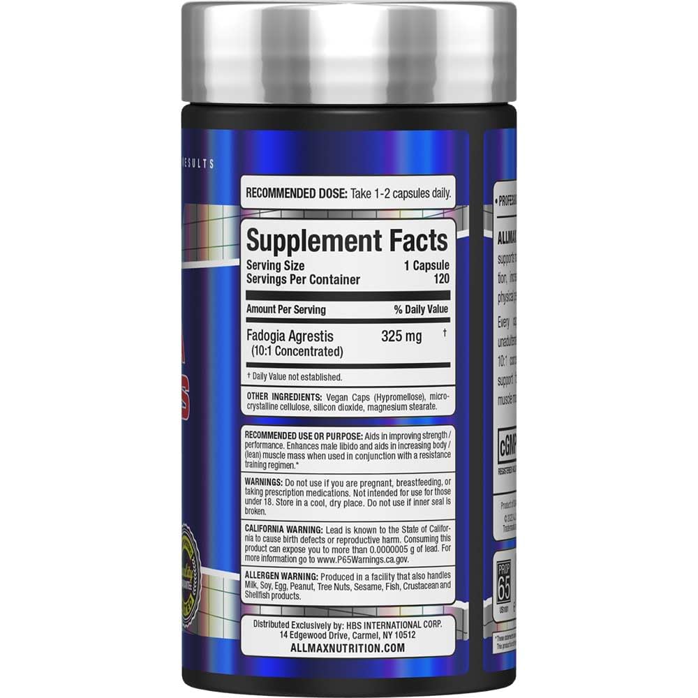 ALLMAX Fadogia Agrestis Capsules 120 Count