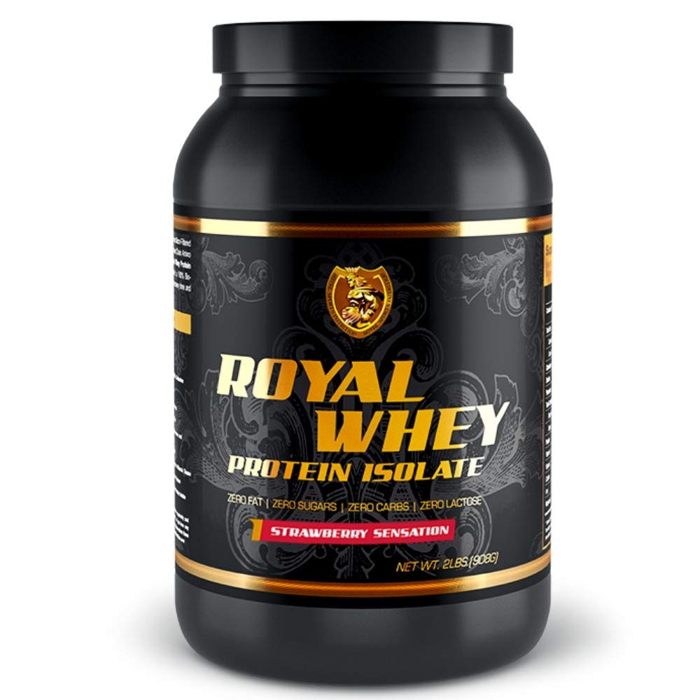 Royal Sports Nutrition RSN Royal 100% Isolate Protein Powder, 2 lbs, Strawberry Sensation