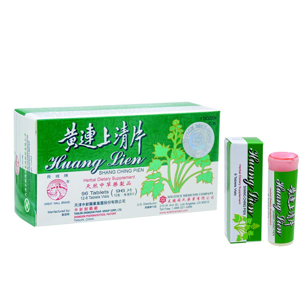 Tihilgam Huang Lien Shang Ching Pien Herbal Supplement Tablet 96 Tablets