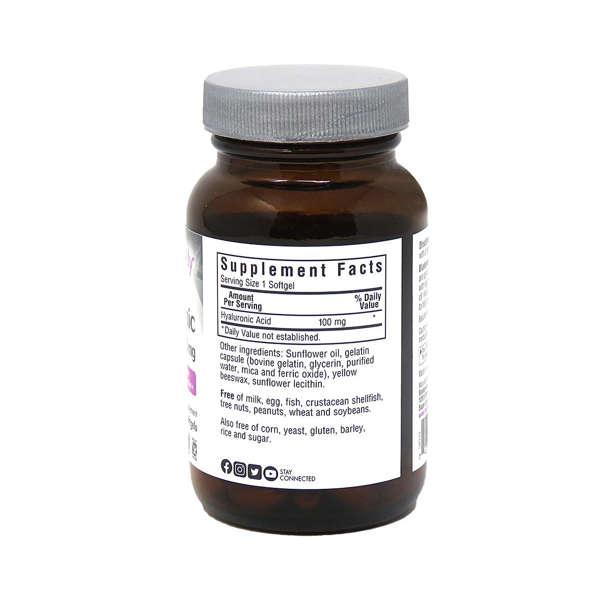 BlueBonnet Beautiful Ally Hyaluronic Acid 100mg Softgels 90