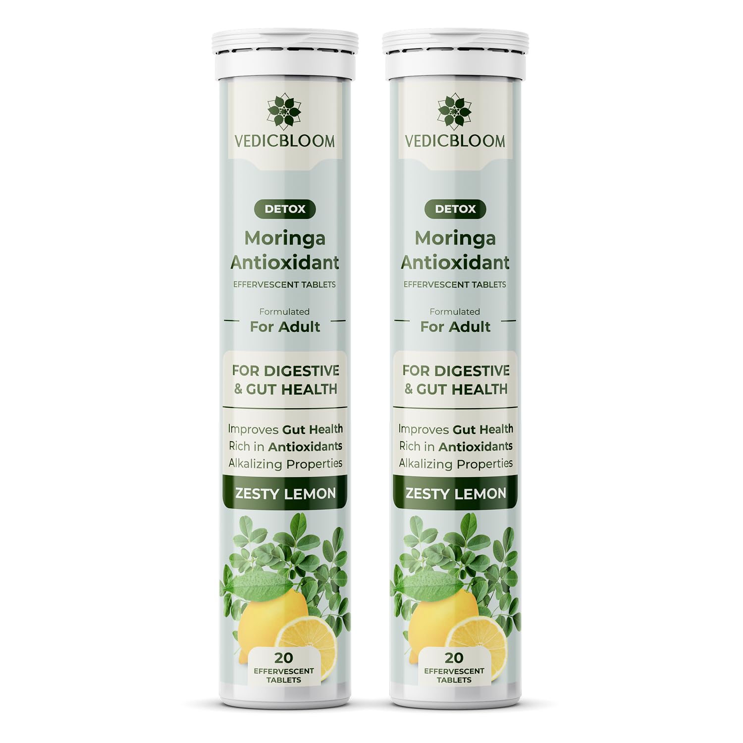 VEDICBLOOM Moringa Antioxidant Effervescent Tablets 40 Tablets