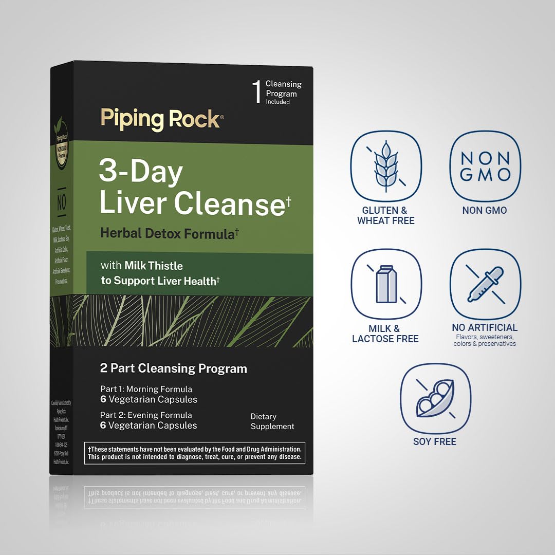 Piping Rock 3-Day Liver Cleanse Capsules 12 Count