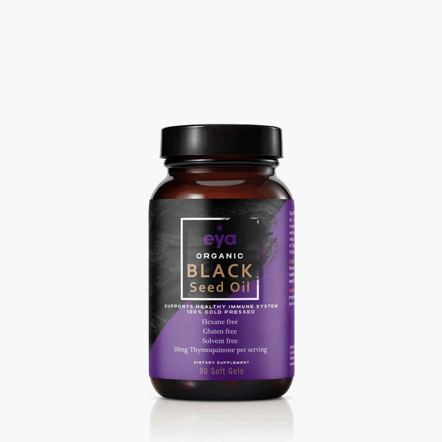 Eya Vitamins Organic Egyptian Black Cumin Seed Oil Softgel 90 Count