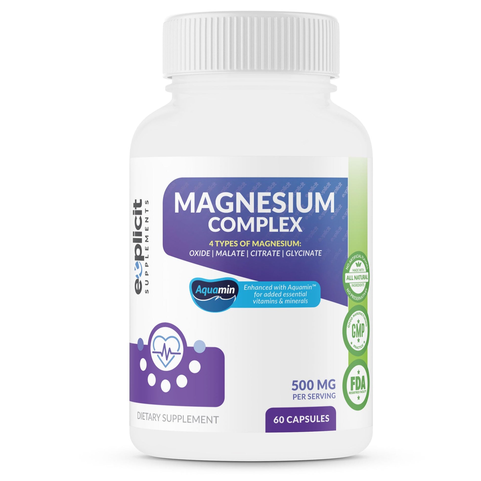 eXplicit Supplements Quad Magnesium Complex Capsule 60 Count