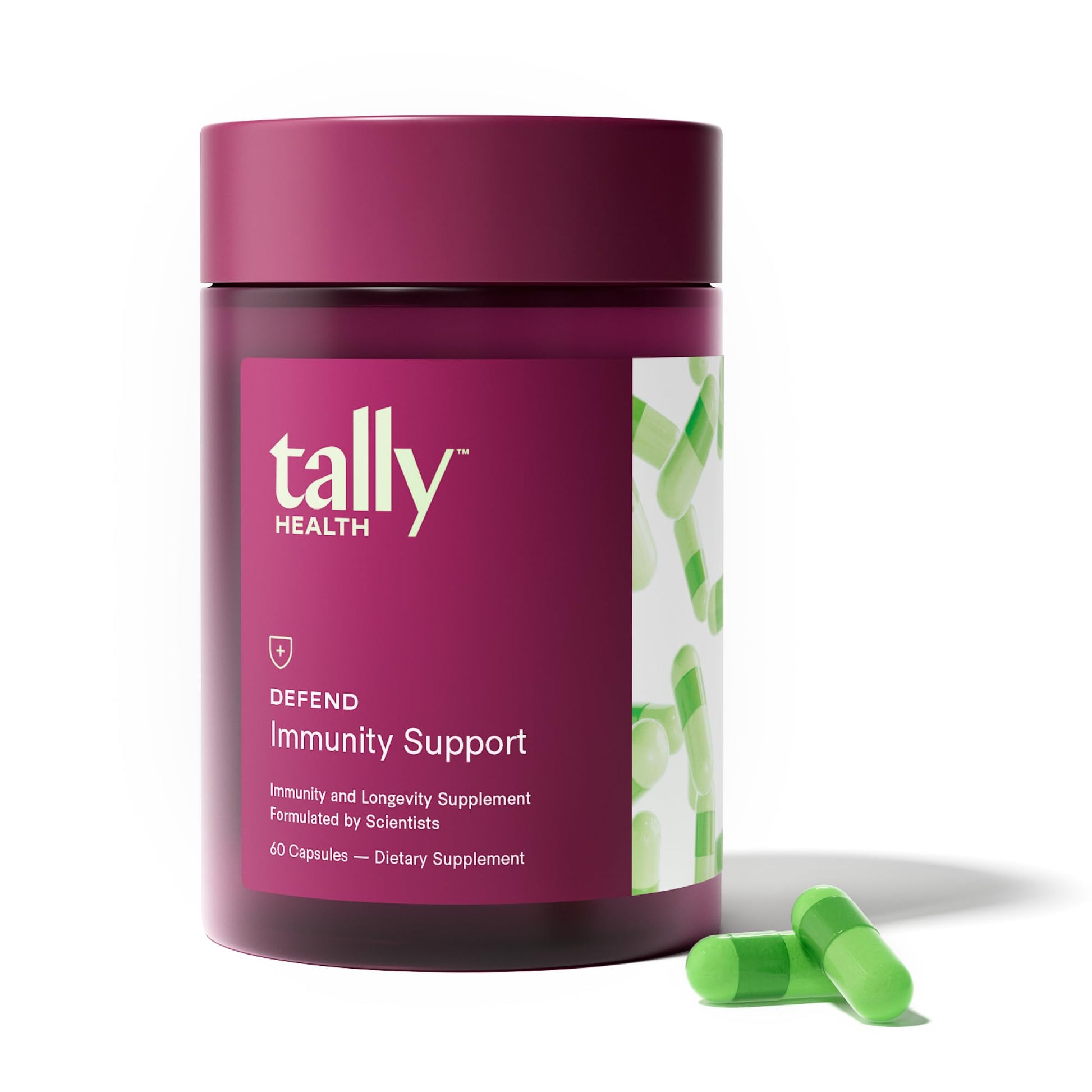 Tally Health Immune Support & Longevity Supplement with Quercetin & Vitamin C, 60 Capsules