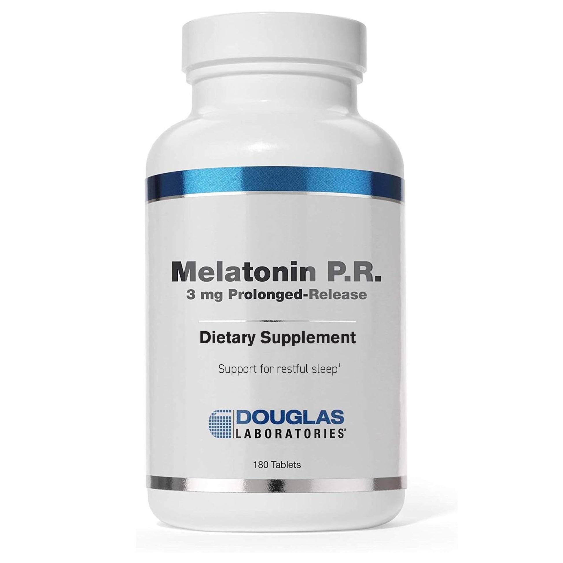 Douglas Laboratories Melatonin Prolonged Release 3 mg Melatonin Sleep Support Supplement for Hormone Balance, Relaxation, Antioxidants & Immune System, 180 Tablets