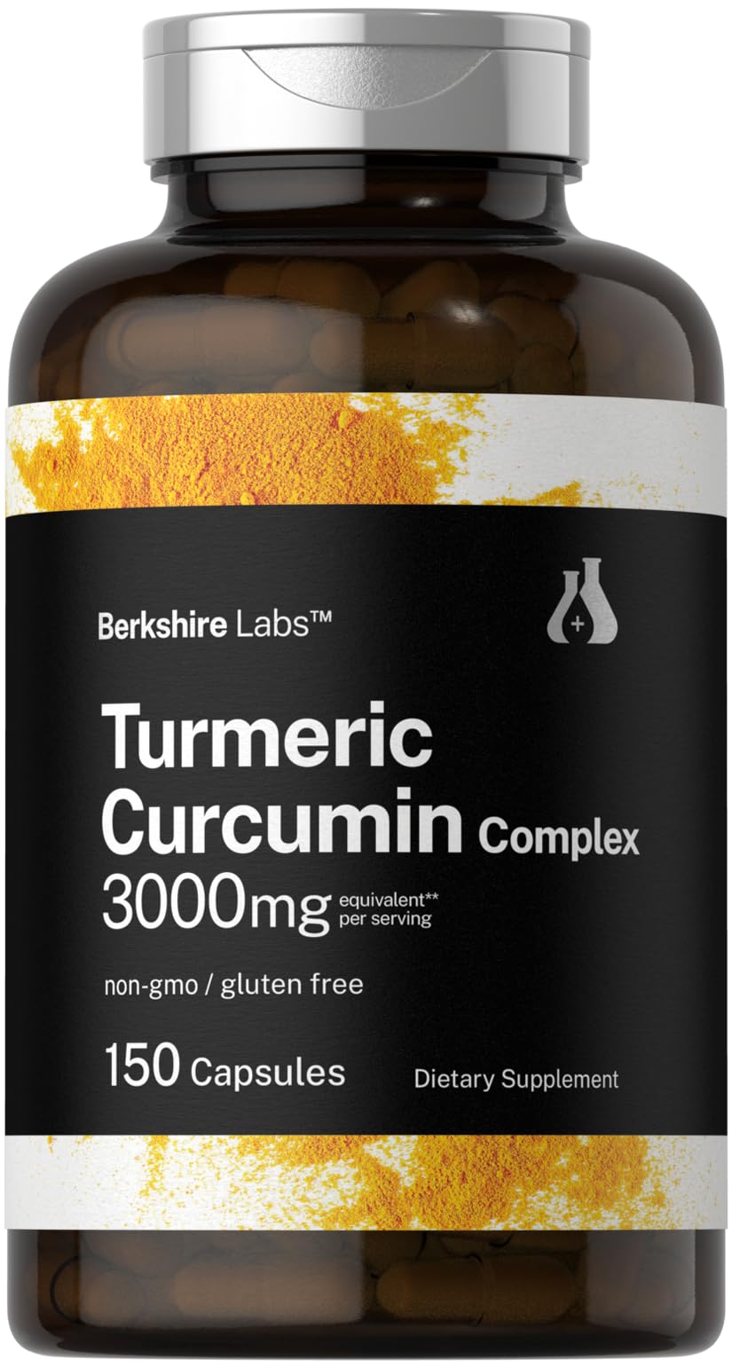 Horbäach Turmeric Curcumin with Black Pepper Capsules 150 Count