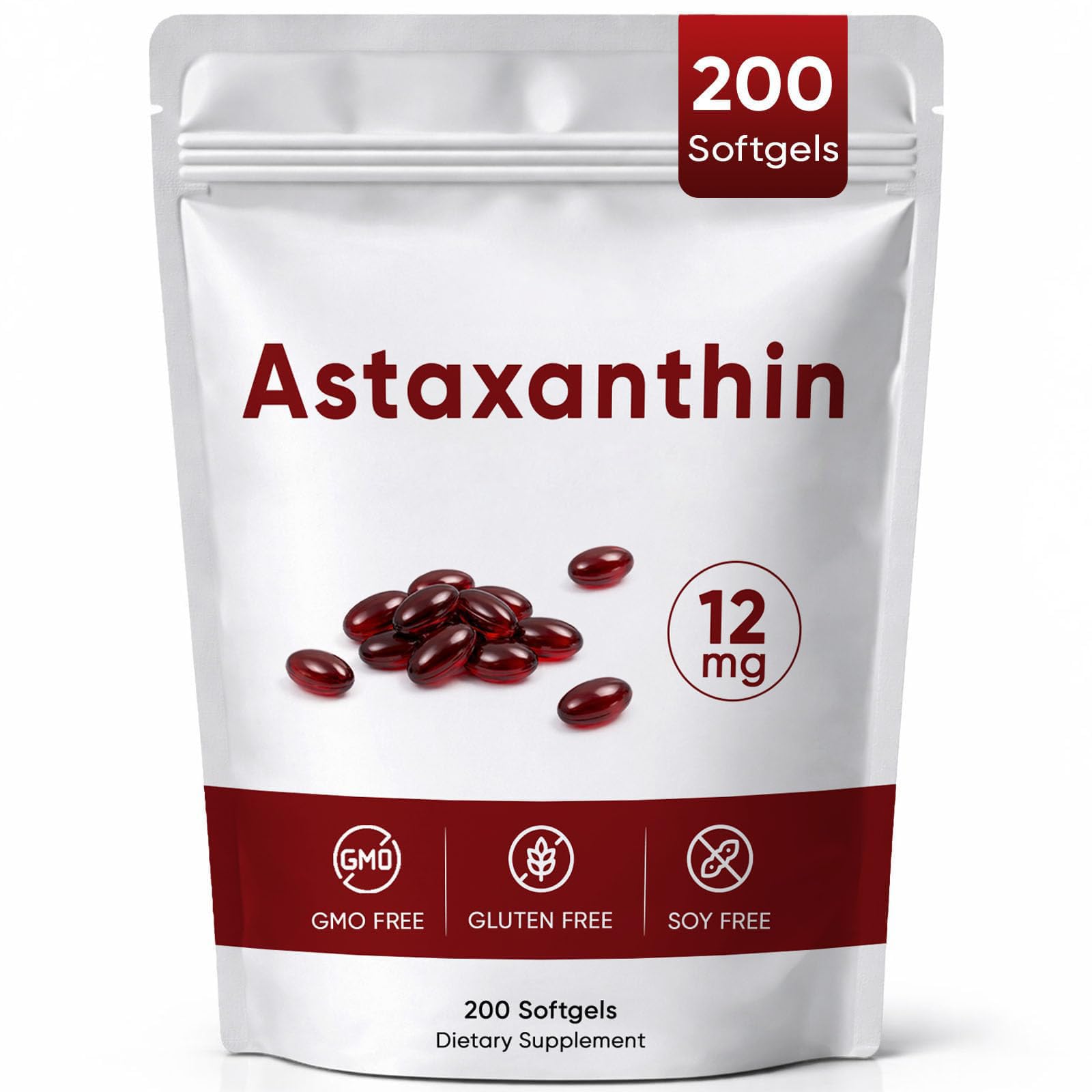 Awjsde Astaxanthin 12mg Softgels, 1 Count