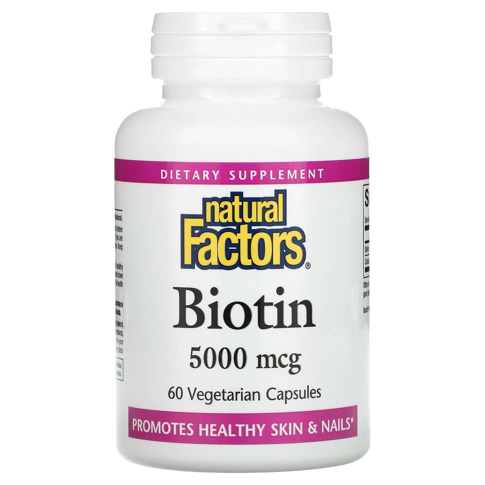 Natural Factors Biotin 5000 mcg Capsule, 60 Count