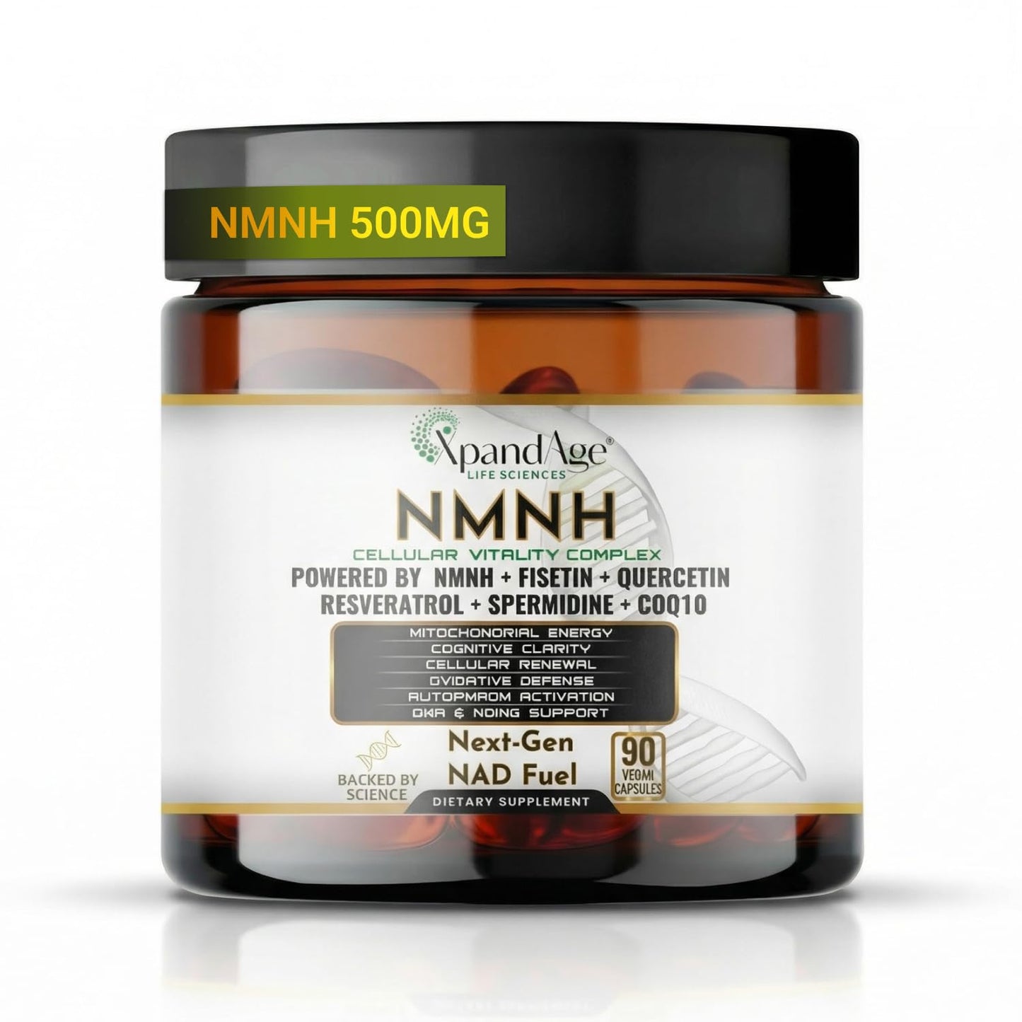 XpandAge Life Sciences NMNH 500mg NMN Alternative Capsules 90