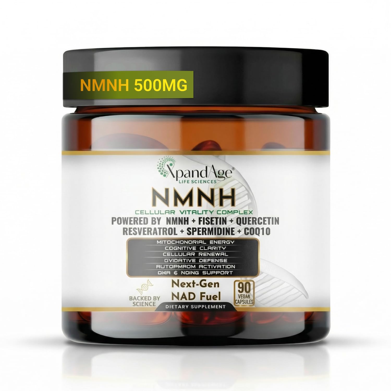 XpandAge Life Sciences NMNH 500mg NMN Alternative Capsules 90