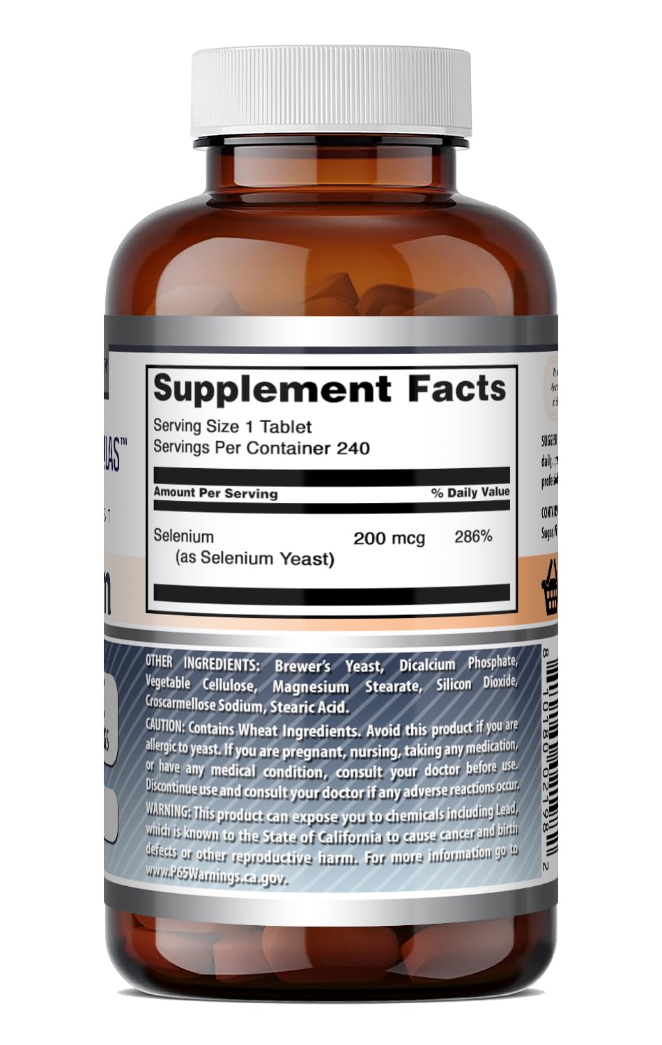 Amazing Nutrition Selenium 200 mcg Tablets, 240 Count