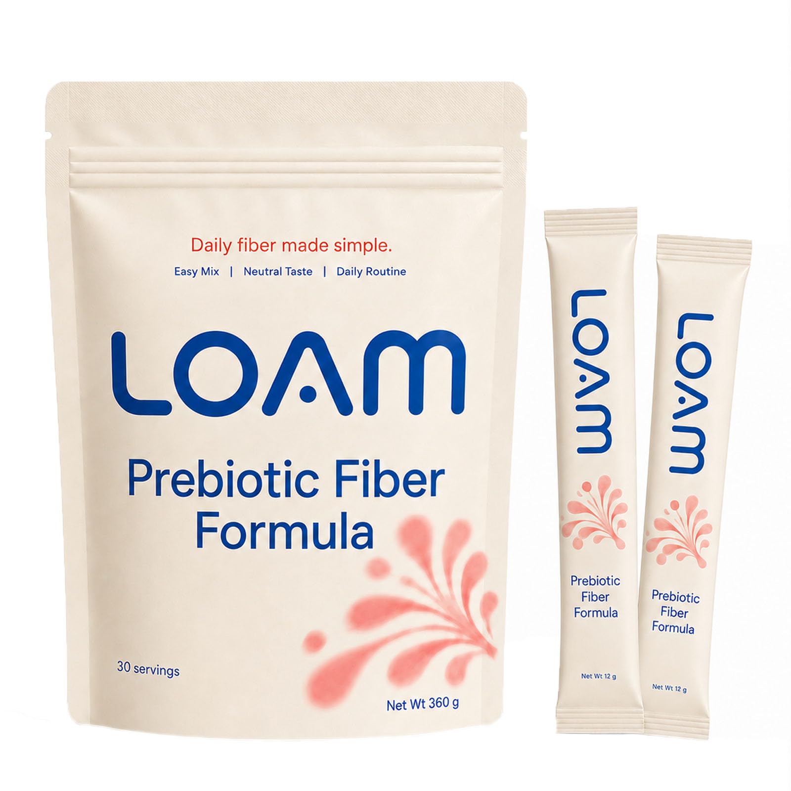 Loam Fiber Prebiotic Fiber 6-Source Fiber Blend Daily Digestive Support Gummies, 12.7 Ounce