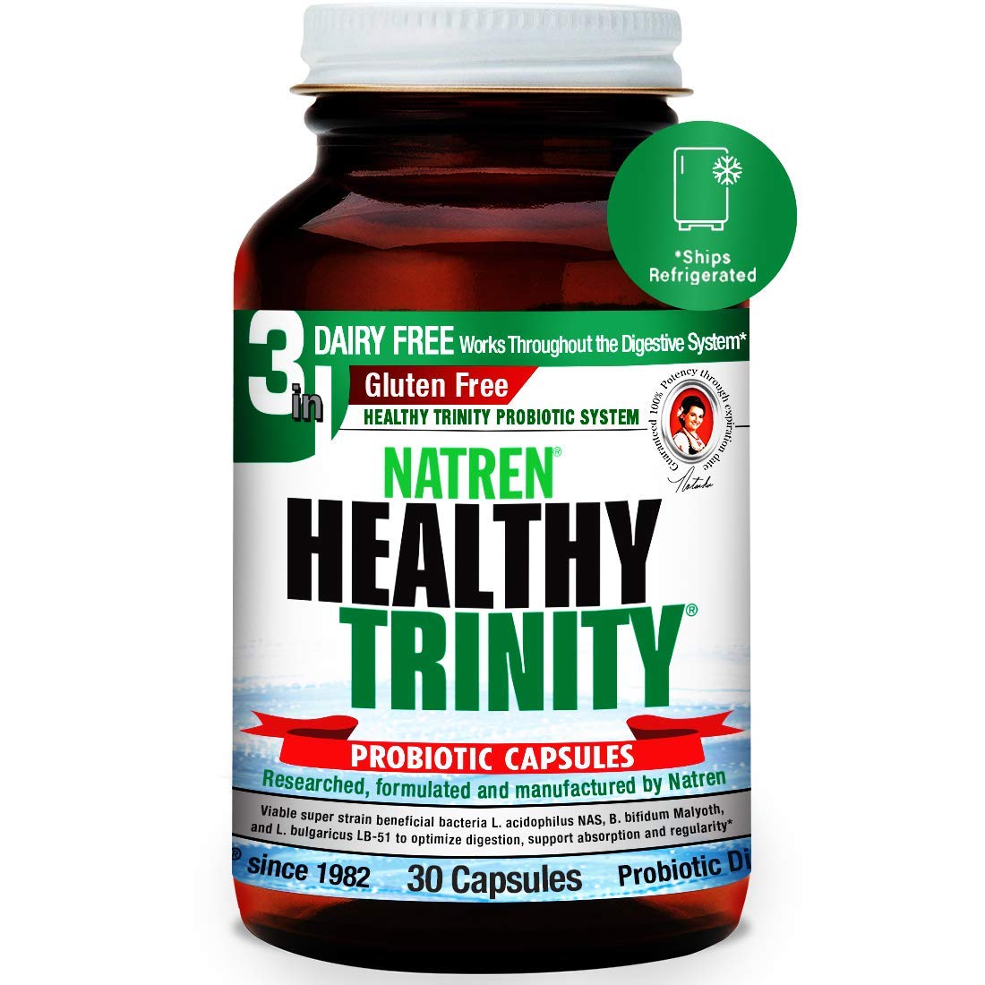 Natren Healthy Trinity Probiotics Capsule 30 Count
