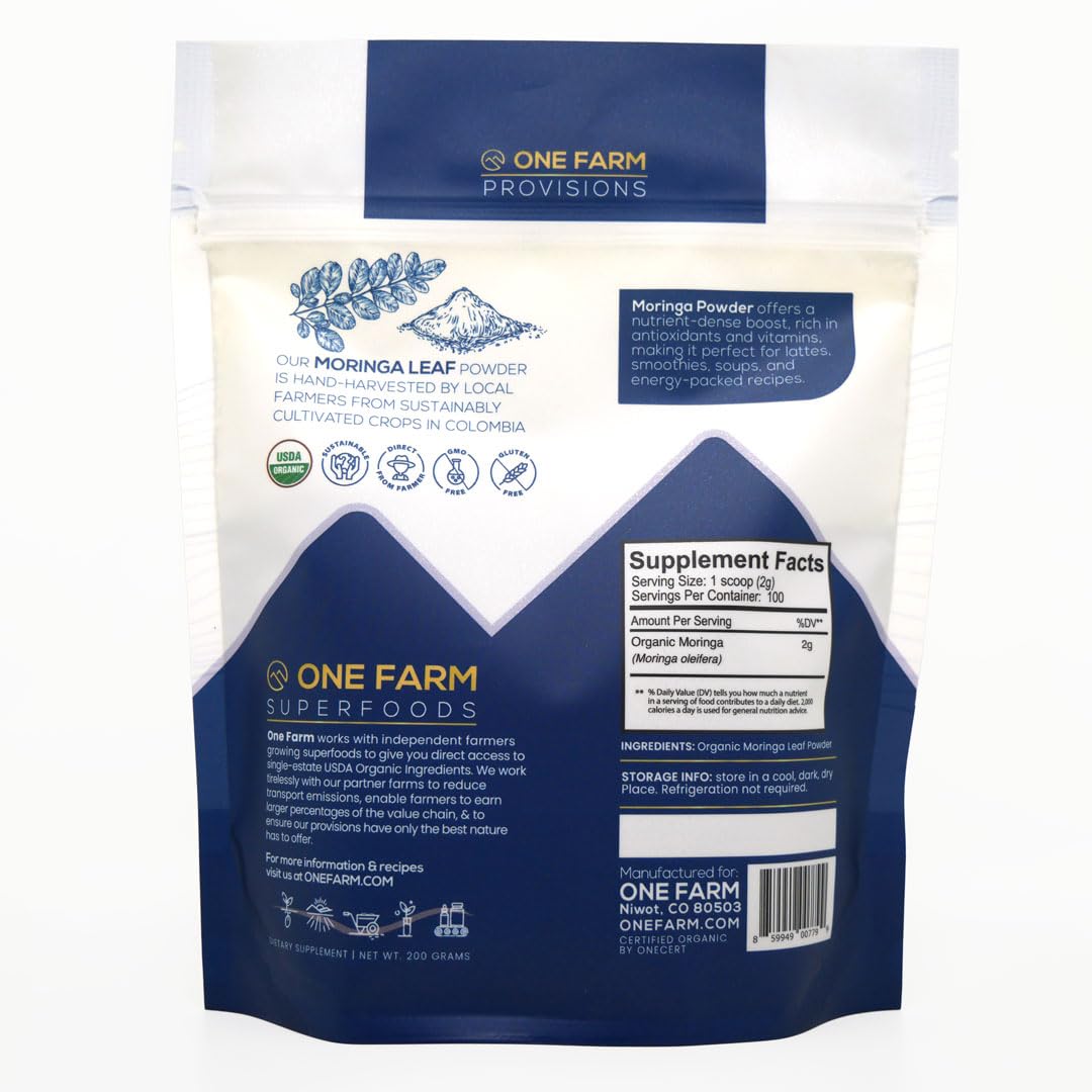 One Farm by WAAYB Organic Moringa Powder 7 oz