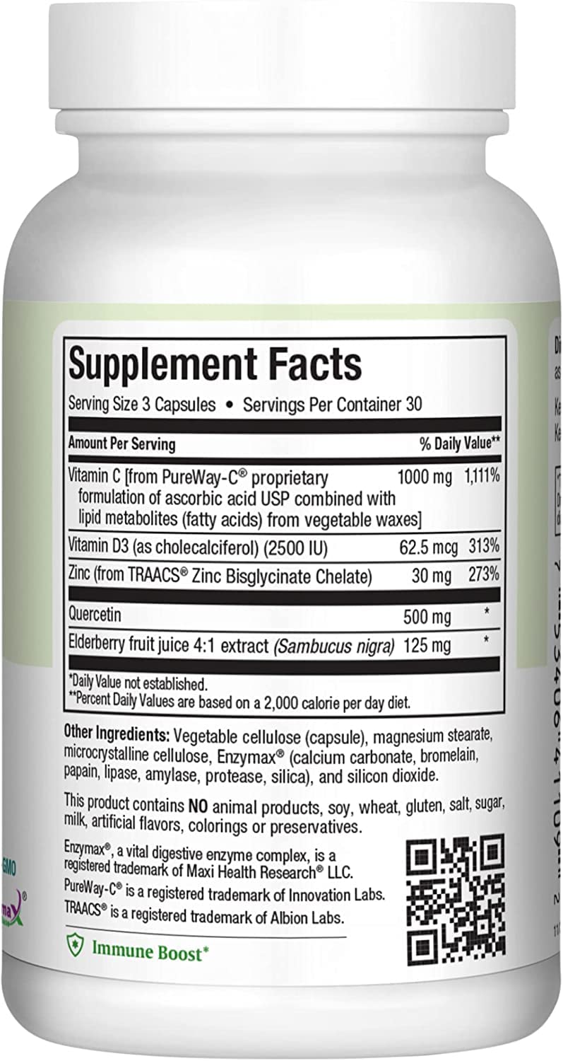 Maxi Health Quercetin 500mg Capsules, 180 Count