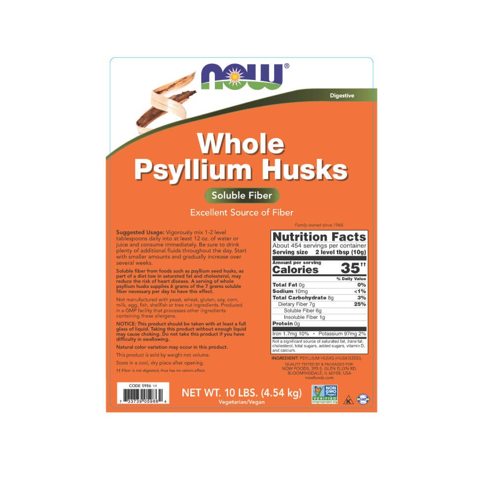 NOW Foods Whole Psyllium Husk Powder 160