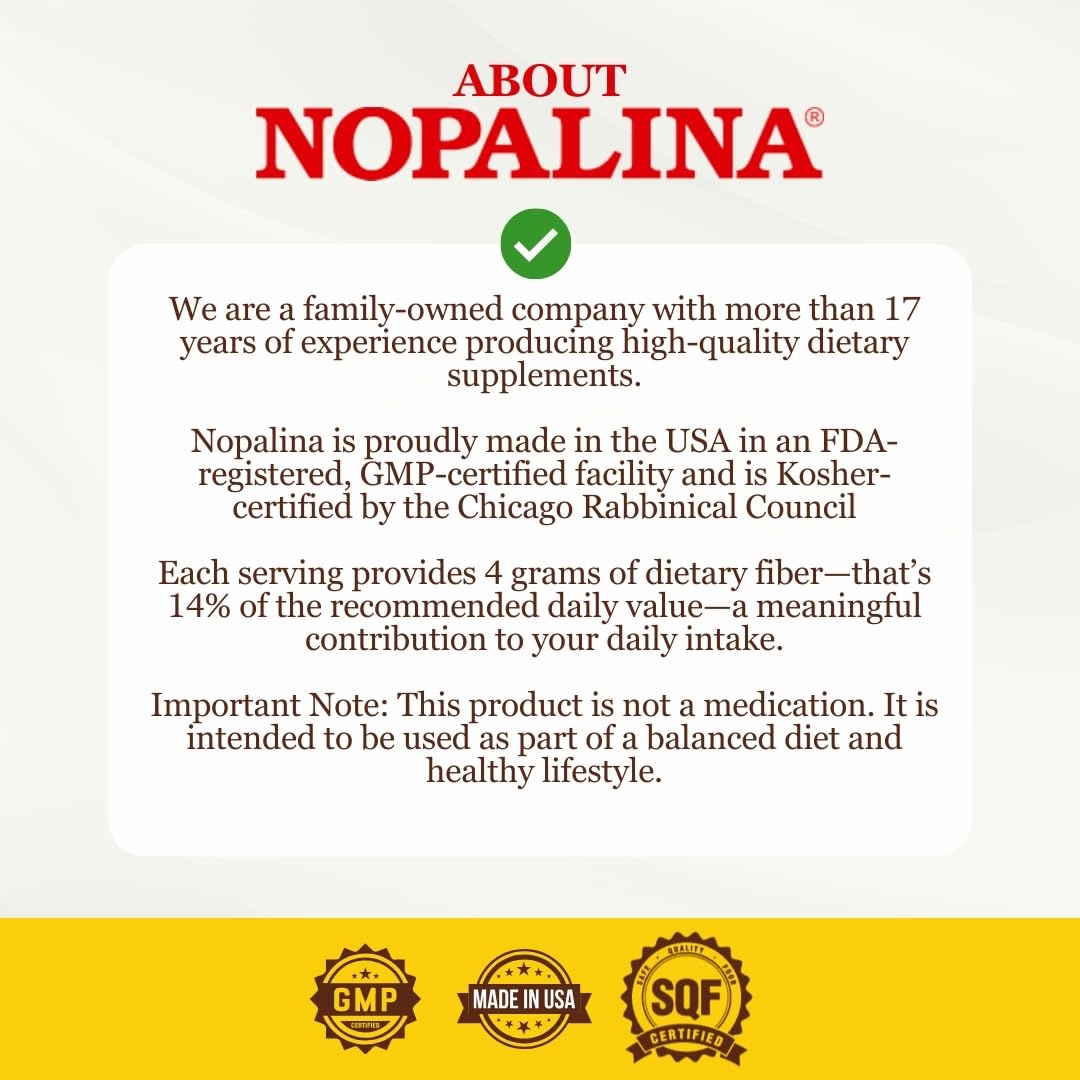 Nopalina Fiber Formula Capsules, 240 Count