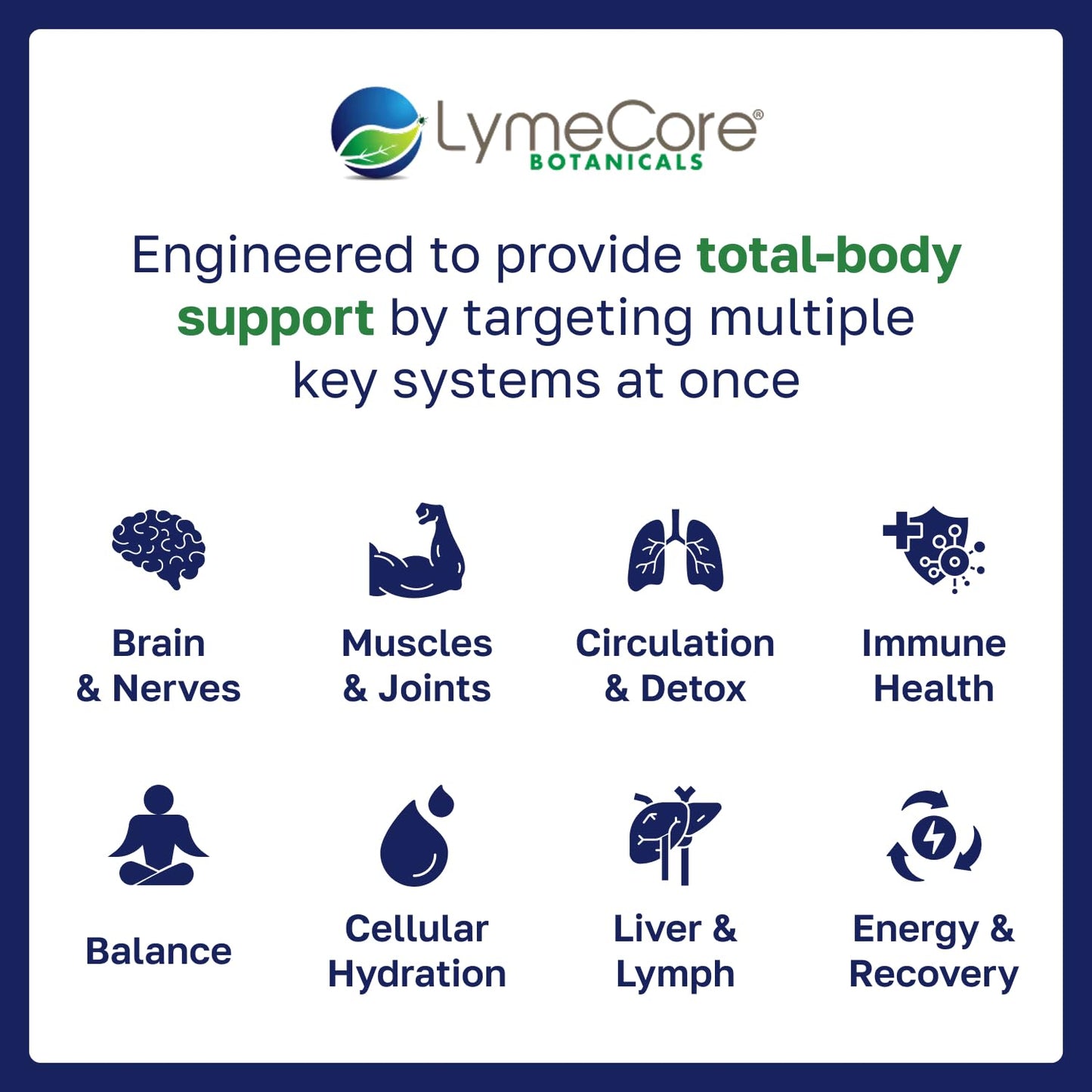 LymeCore Botanicals Foundation Formula Immune Booster with Japanese Knotweed & Cat's Claw 180 Capsules