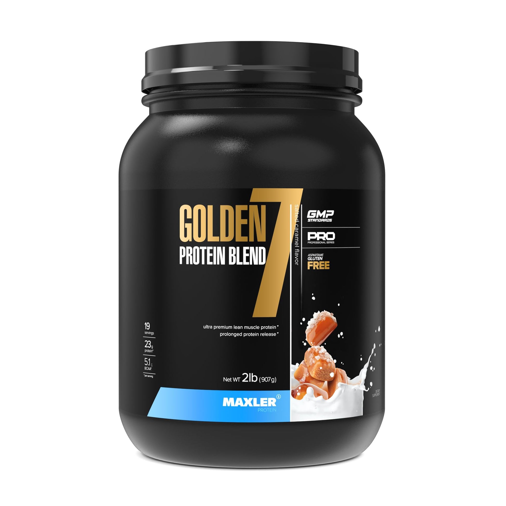 Maxler Golden 7 Protein Blend Protein Powder Salted Caramel, 32 Servings