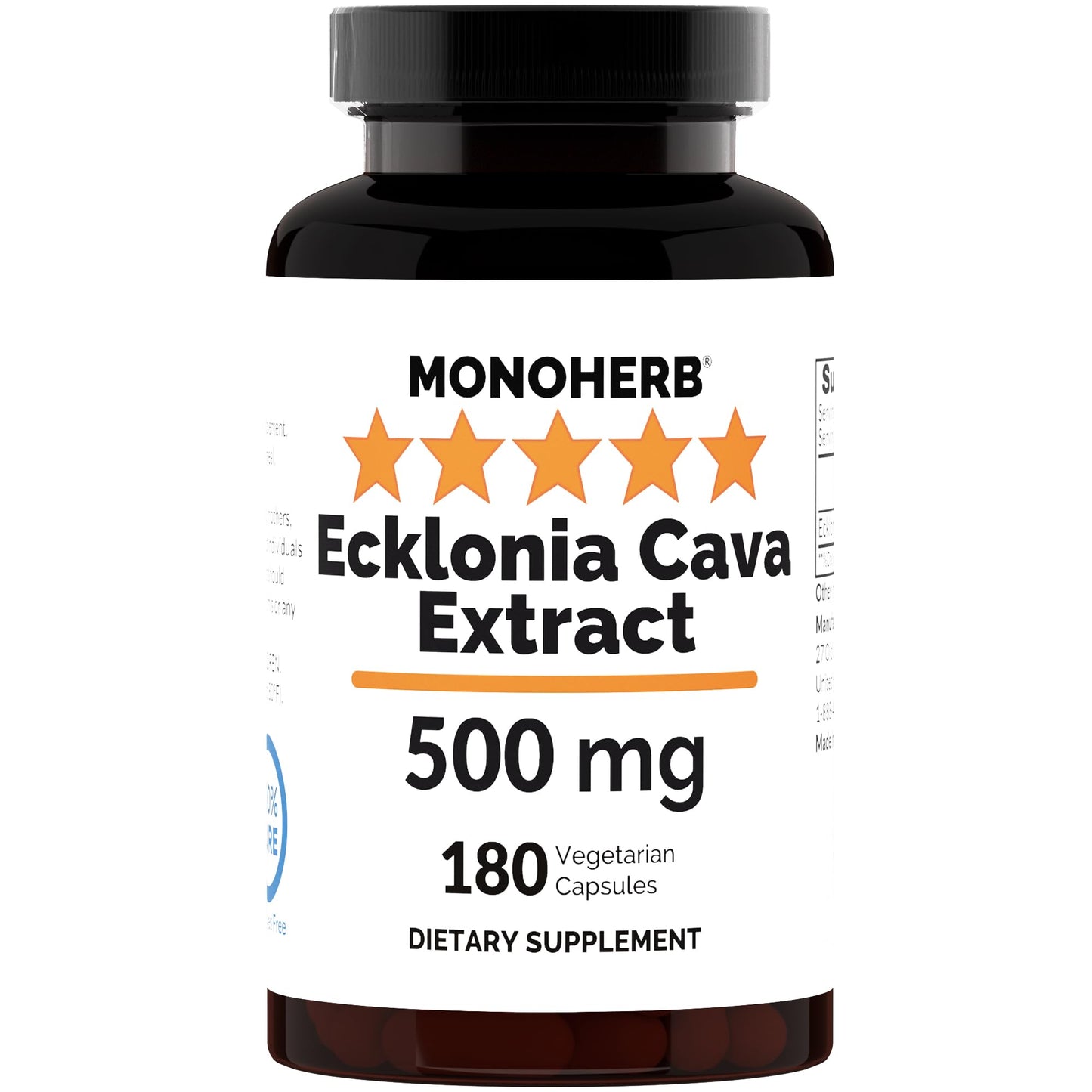 MONOHERB Ecklonia Cava Extract - 500 mg per Capsule, 180 Capsules