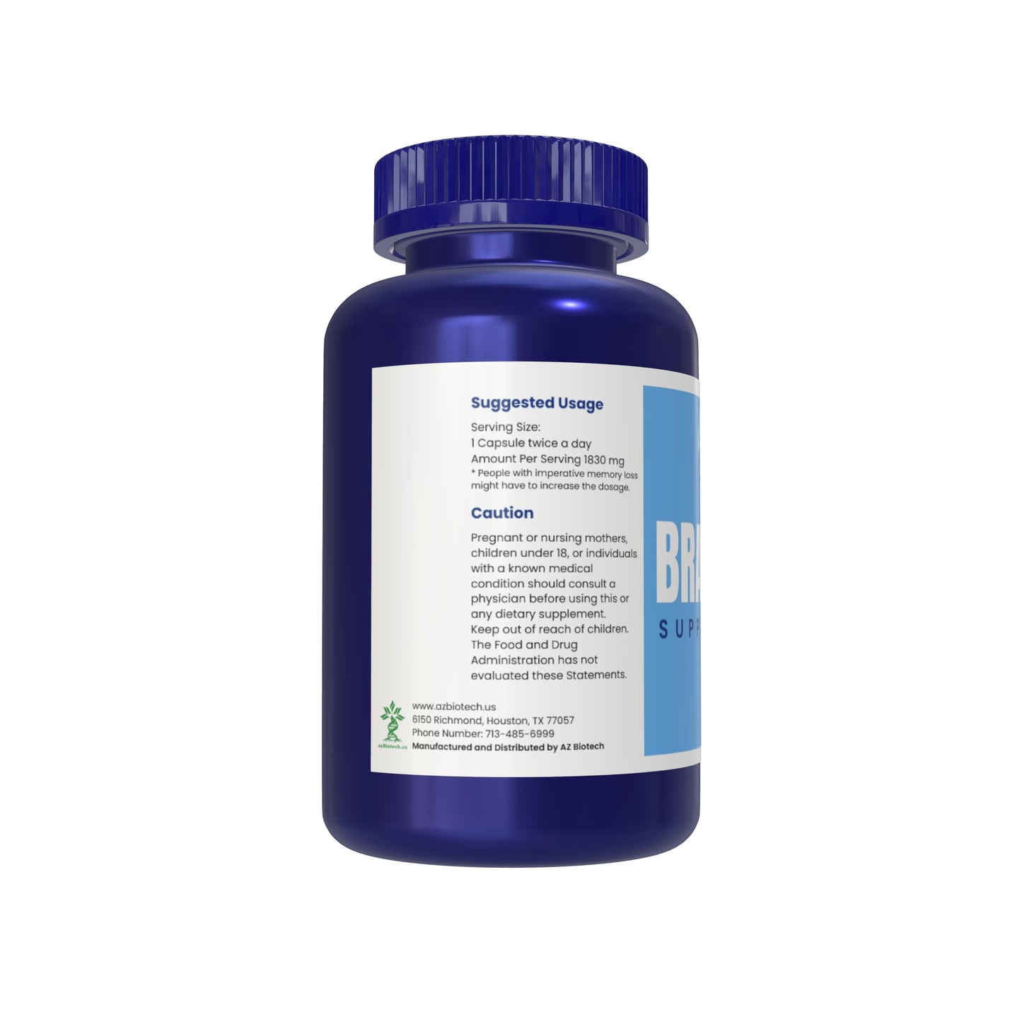 AZ BIOTECH Brain Boost Supplement Capsules, 120