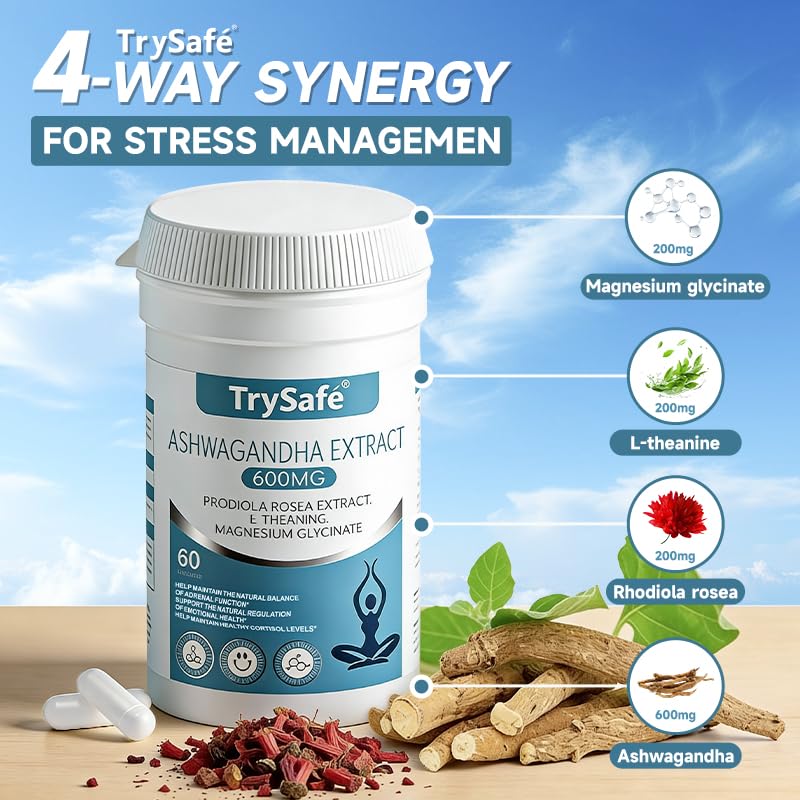 TrySafe 1100MG Cortisol Supplements Capsule 60 Count
