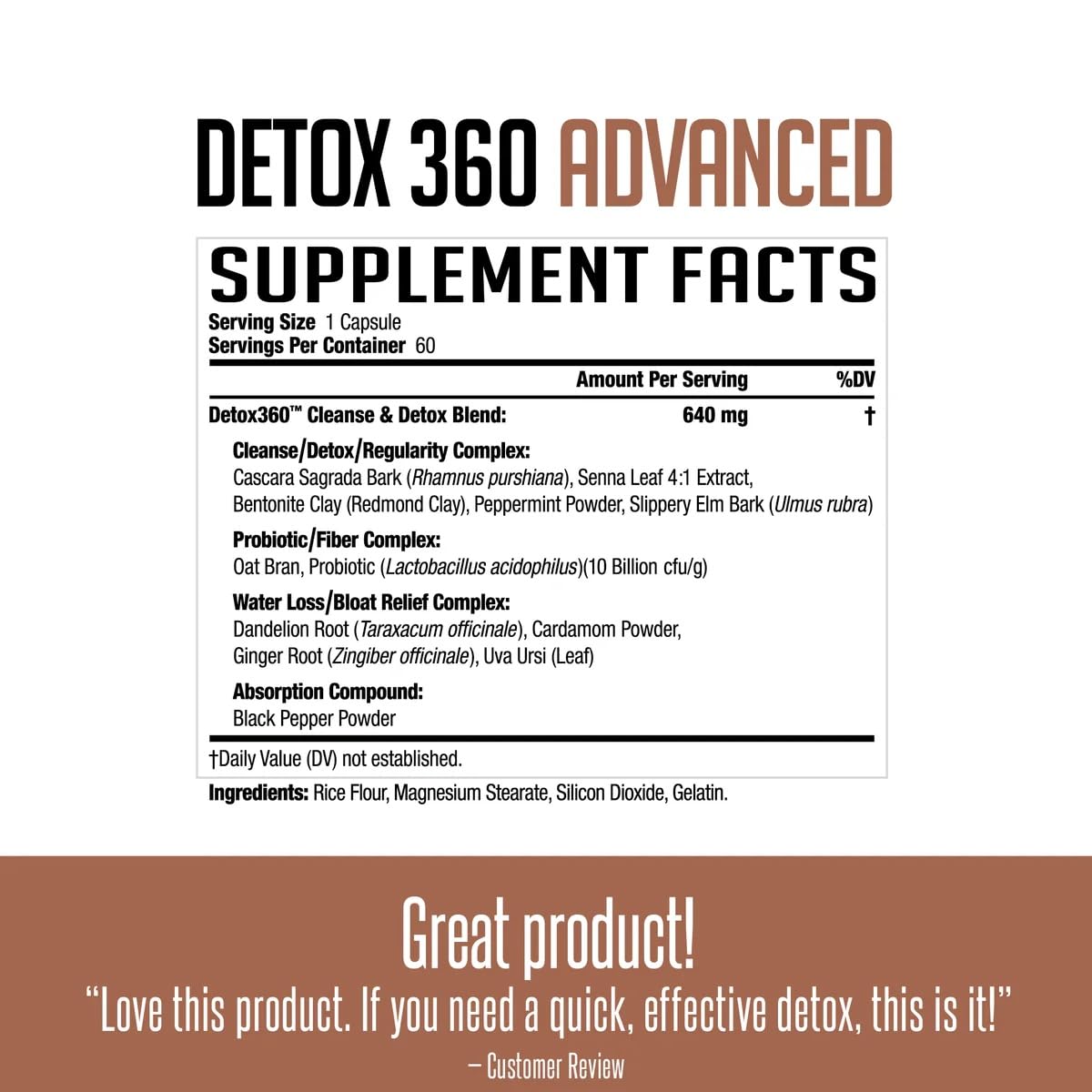 FitLife Brands Nutrition Detox 360 Advanced 60 Capsules