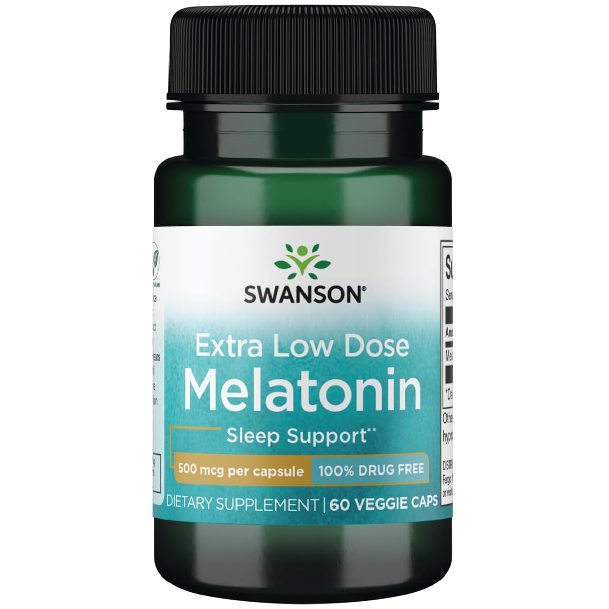 Swanson Melatonin 500 mcg 60 Capsules