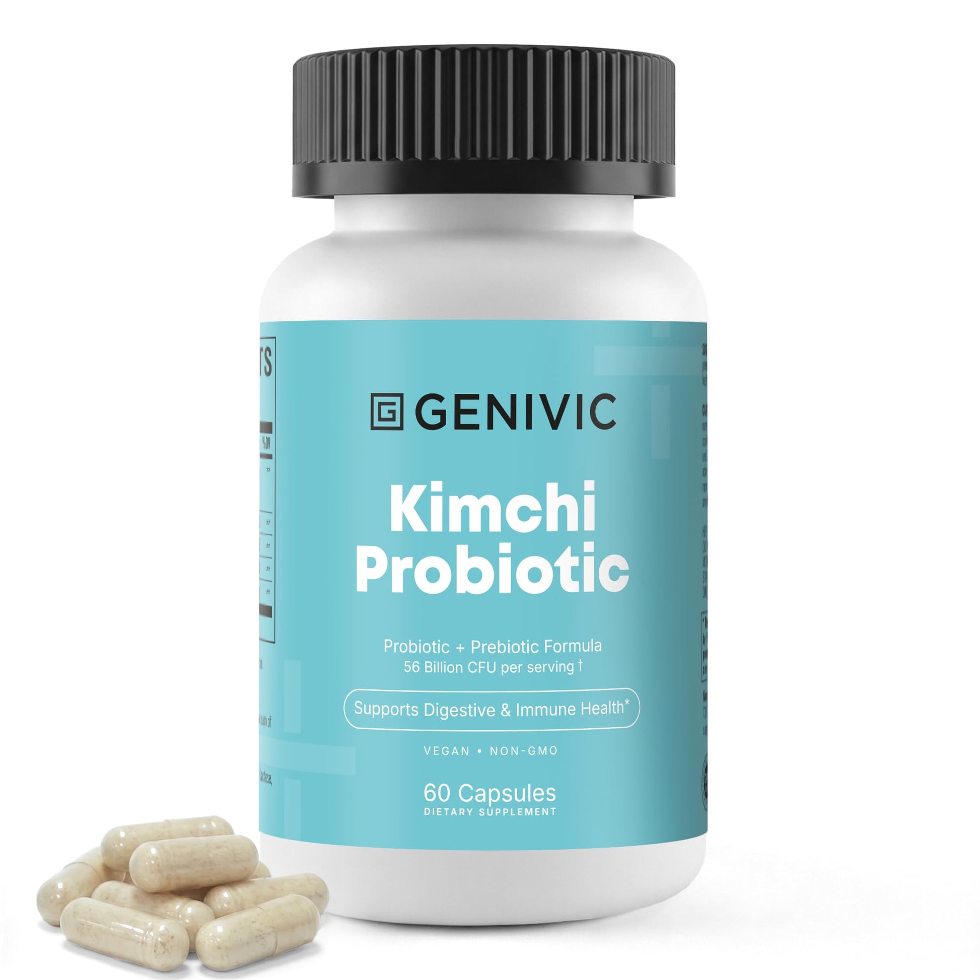 Genivic Kimchi Probiotic Capsules 60 Count