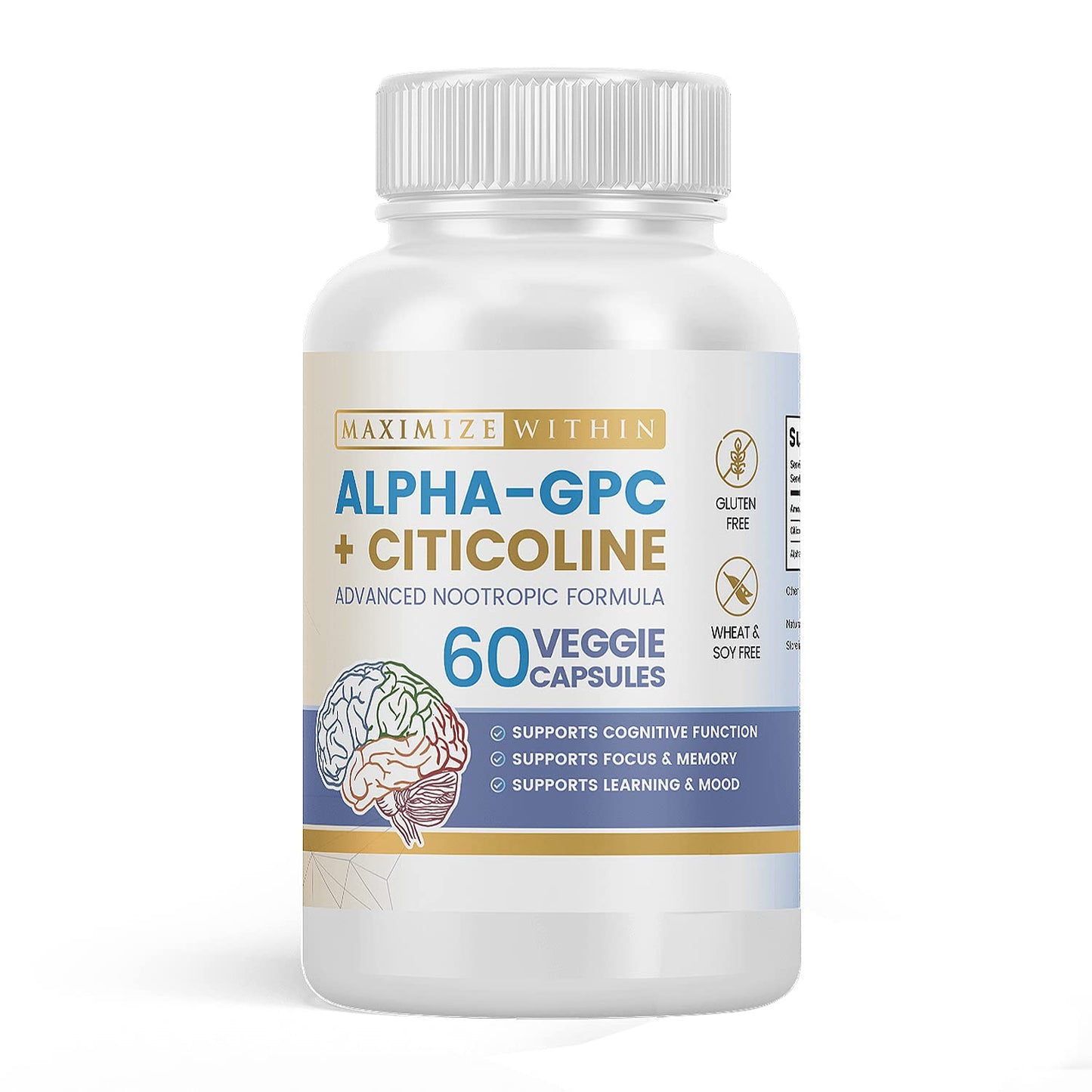 Maximize Within Alpha GPC + Citicoline 1600mg Concentrated Formula Capsule, 60 Count