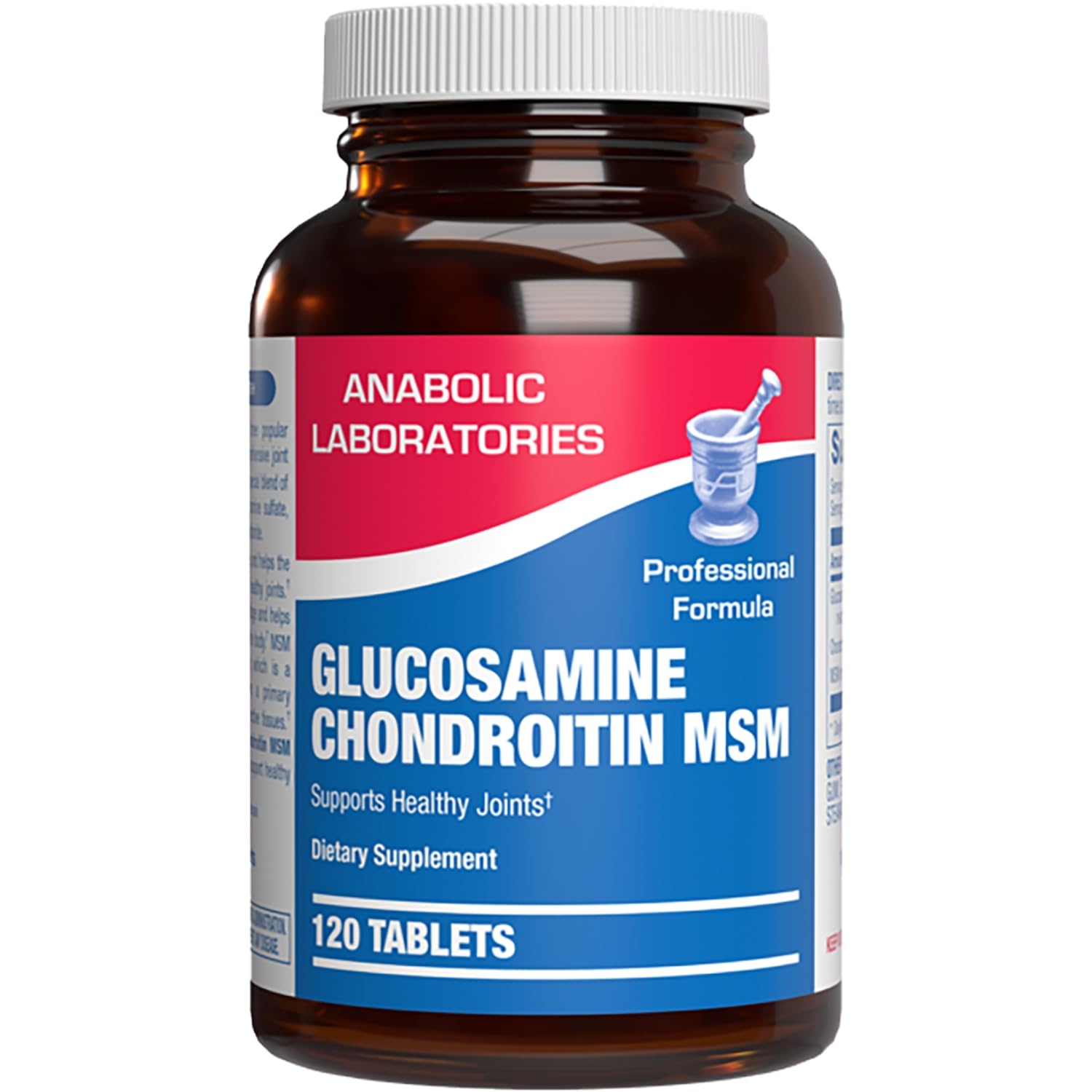Anabolic Laboratories High Absorption Glucosamine Chondroitin MSM Clinical Formula Bone Joint Tendon and Ligament Supplement 120 Capsules