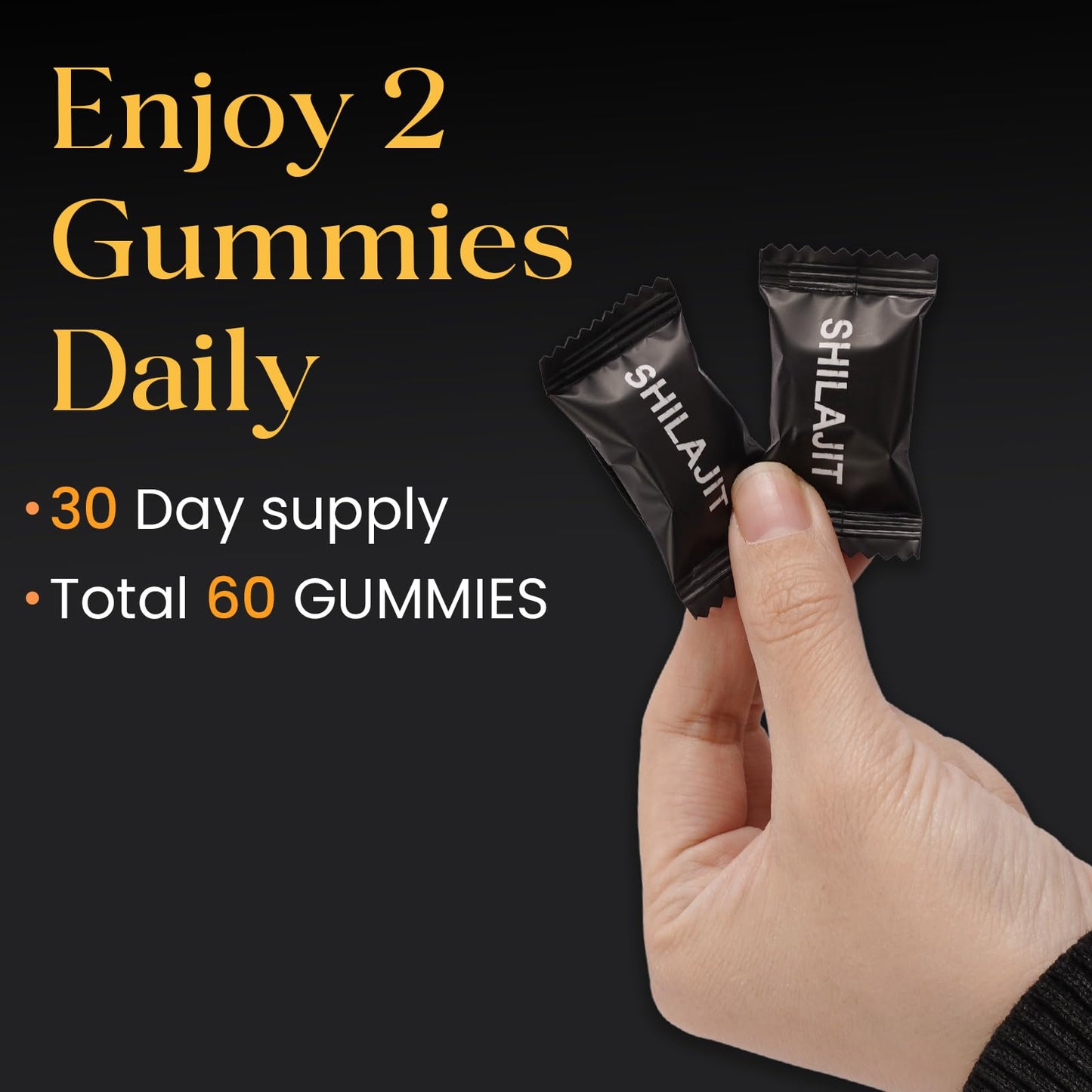 Bruce & Shark Himalayan Shilajit Gold Gummies - 4000mg, 60 Gummies