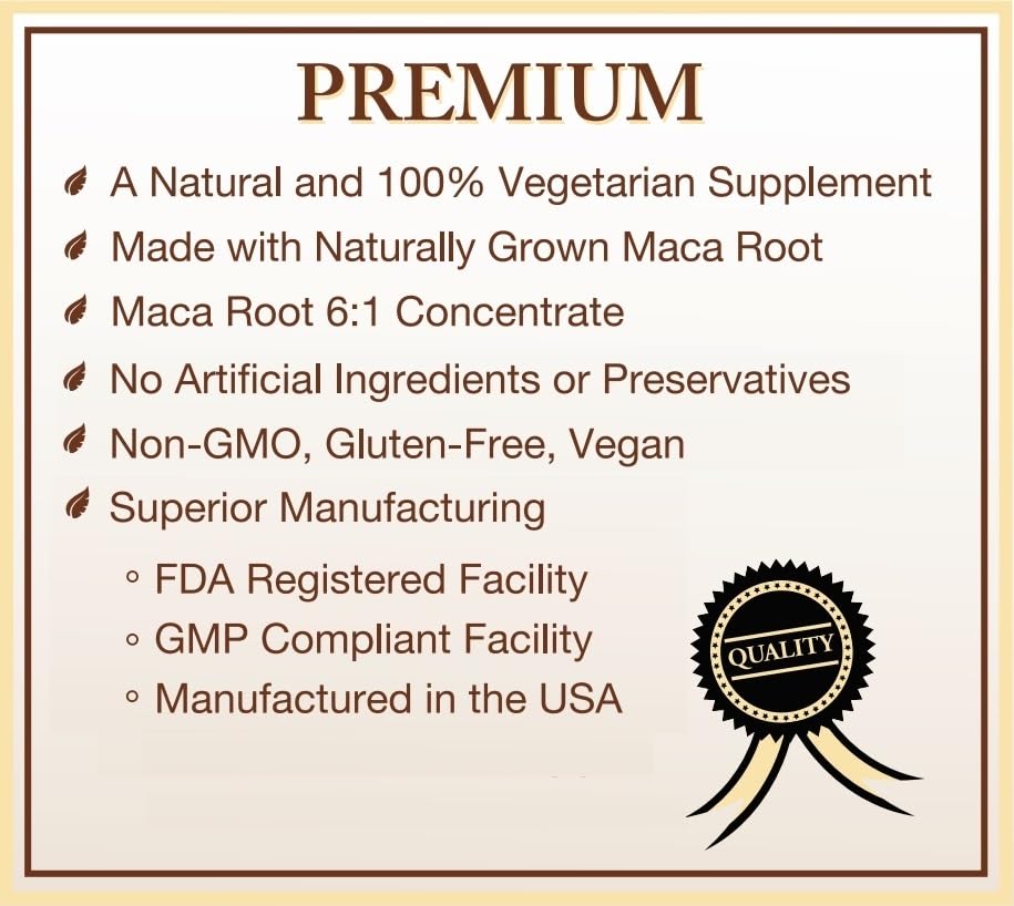 Natural Choice Botanicals Organic Maca Root Capsules 120 Capsules