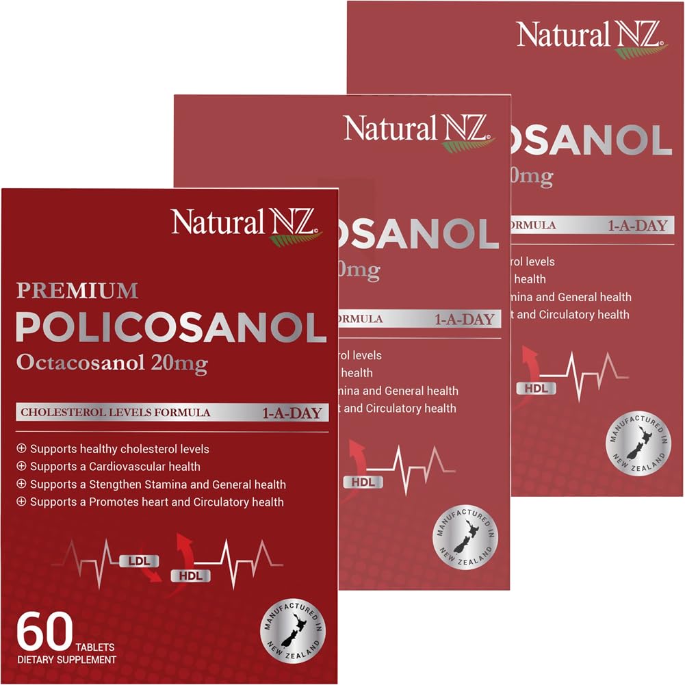 Natural NZ Policosanol 33.4mg (Otacosanol 20mg) 1-A-Day 60 Tablets