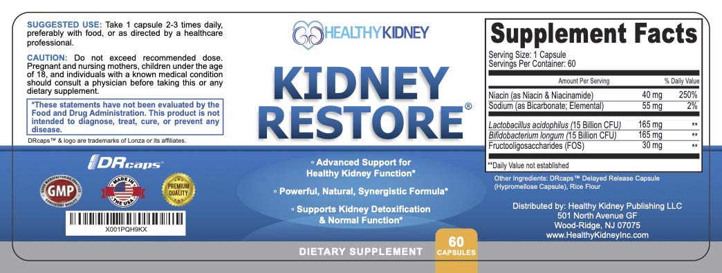 Kidney Restore Natural Kidney Cleanse 180 Capsules