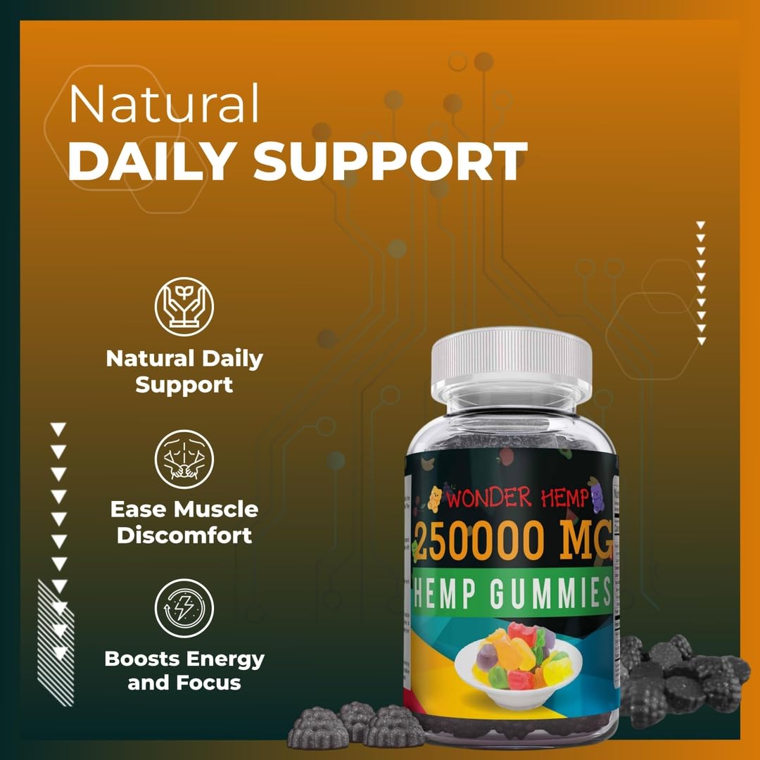 The CBD Project Organic Hemp Gummies Neuropathy Nerve Support Supplement Gummy 50 Count