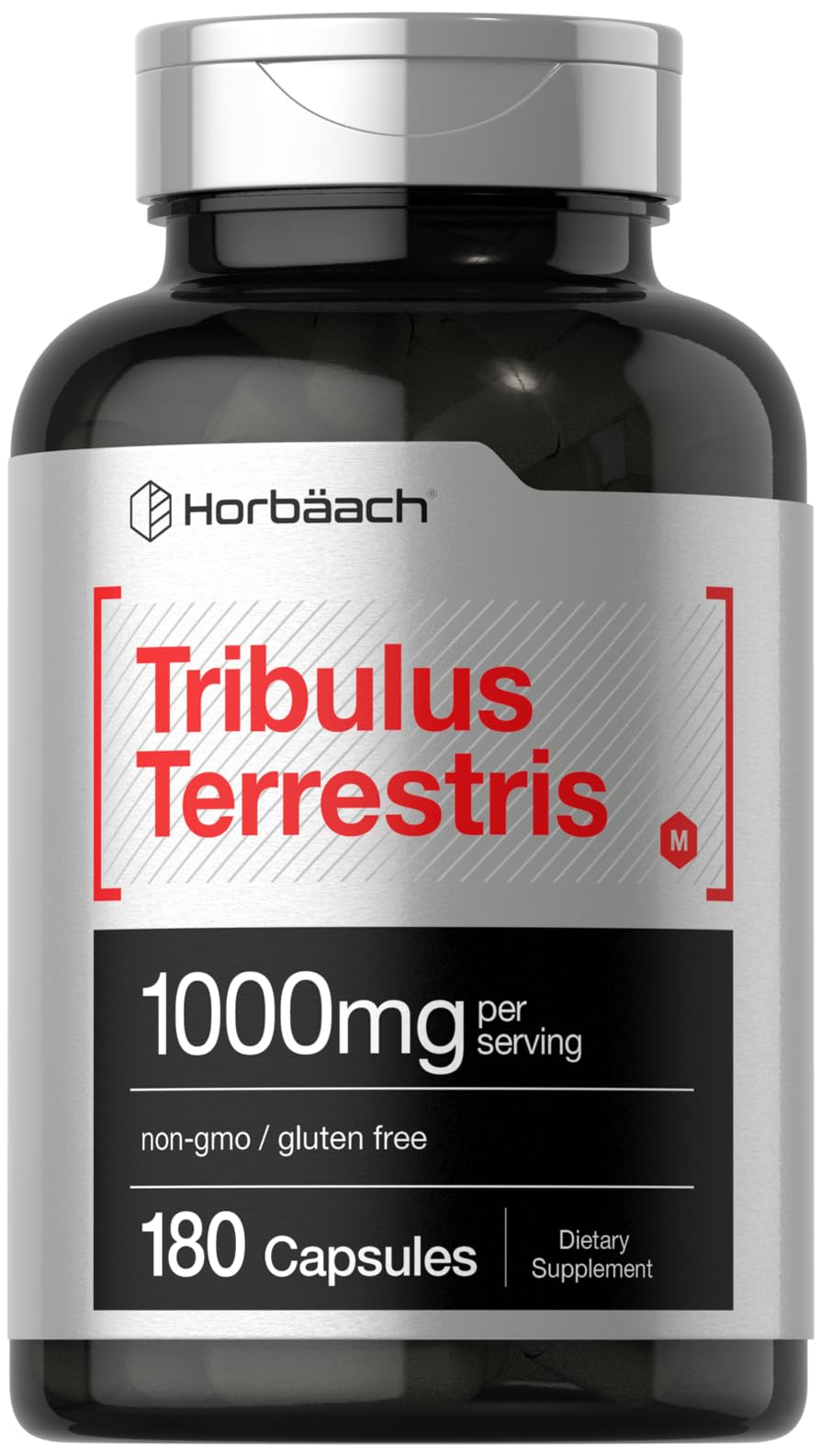 Horbaach Tribulus Terrestris for Men 1000mg Capsules 180 Count